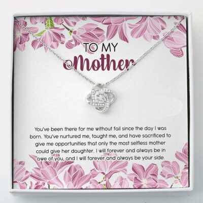 Mom Necklace, To My Mother Necklace – Necklace For Mom Love Knot Necklace With Gift Box