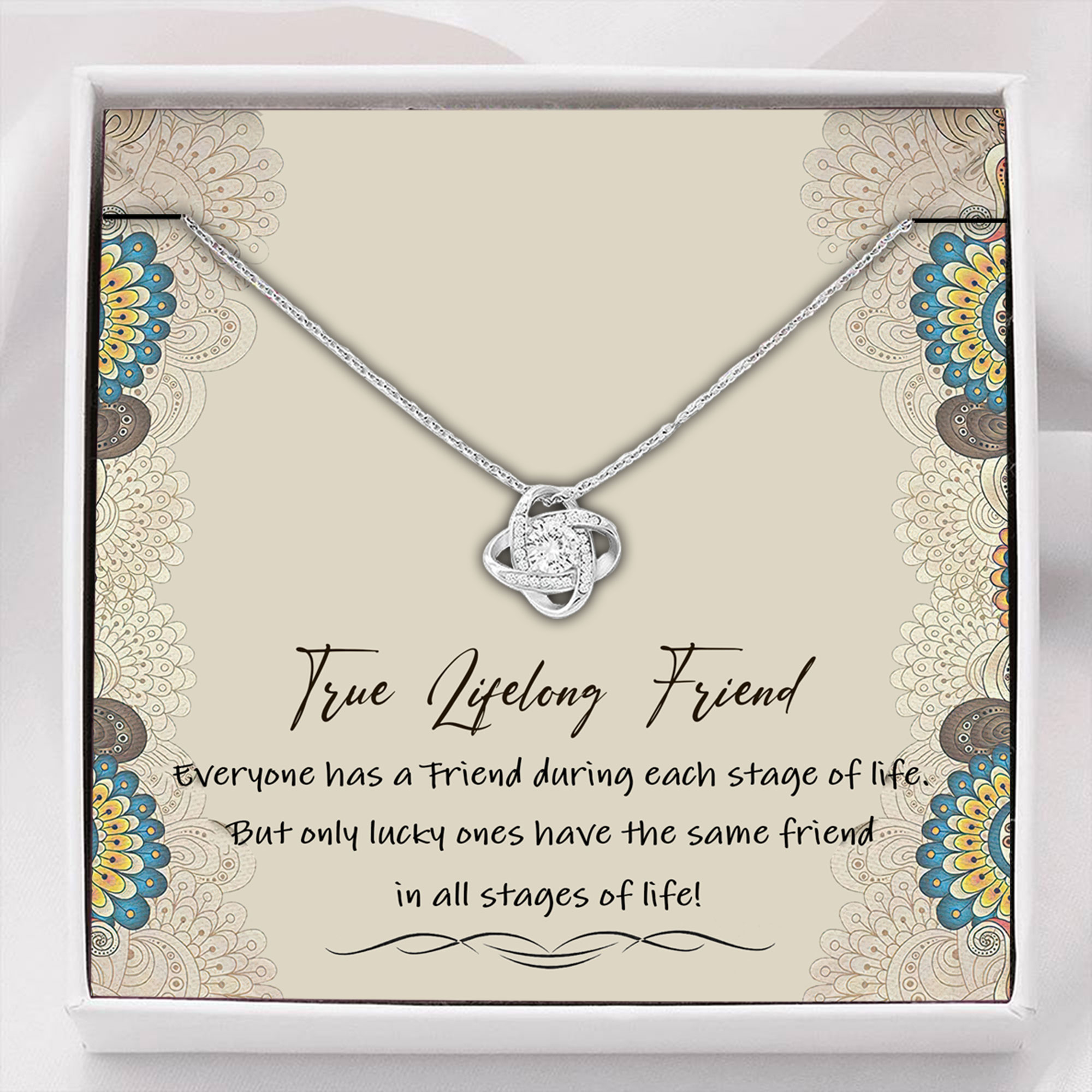 Best Friend Necklace Gift - True Lifelong Friend Necklace