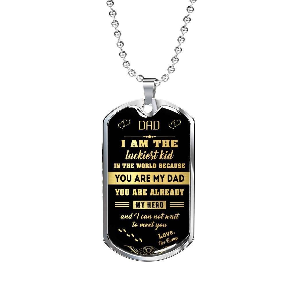 Dad Dog Tag Father's Day Gift, You Are Already My Hero Dog Tag Military Chain Necklace Gift For Dad