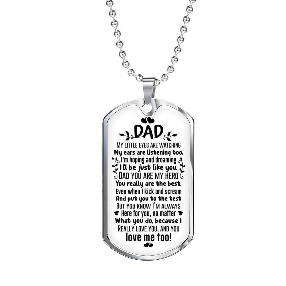 Dad Dog Tag Father's Day Gift, You Really Are The Best Dog Tag Military Chain Necklace Gift For Daddy Dog Tag