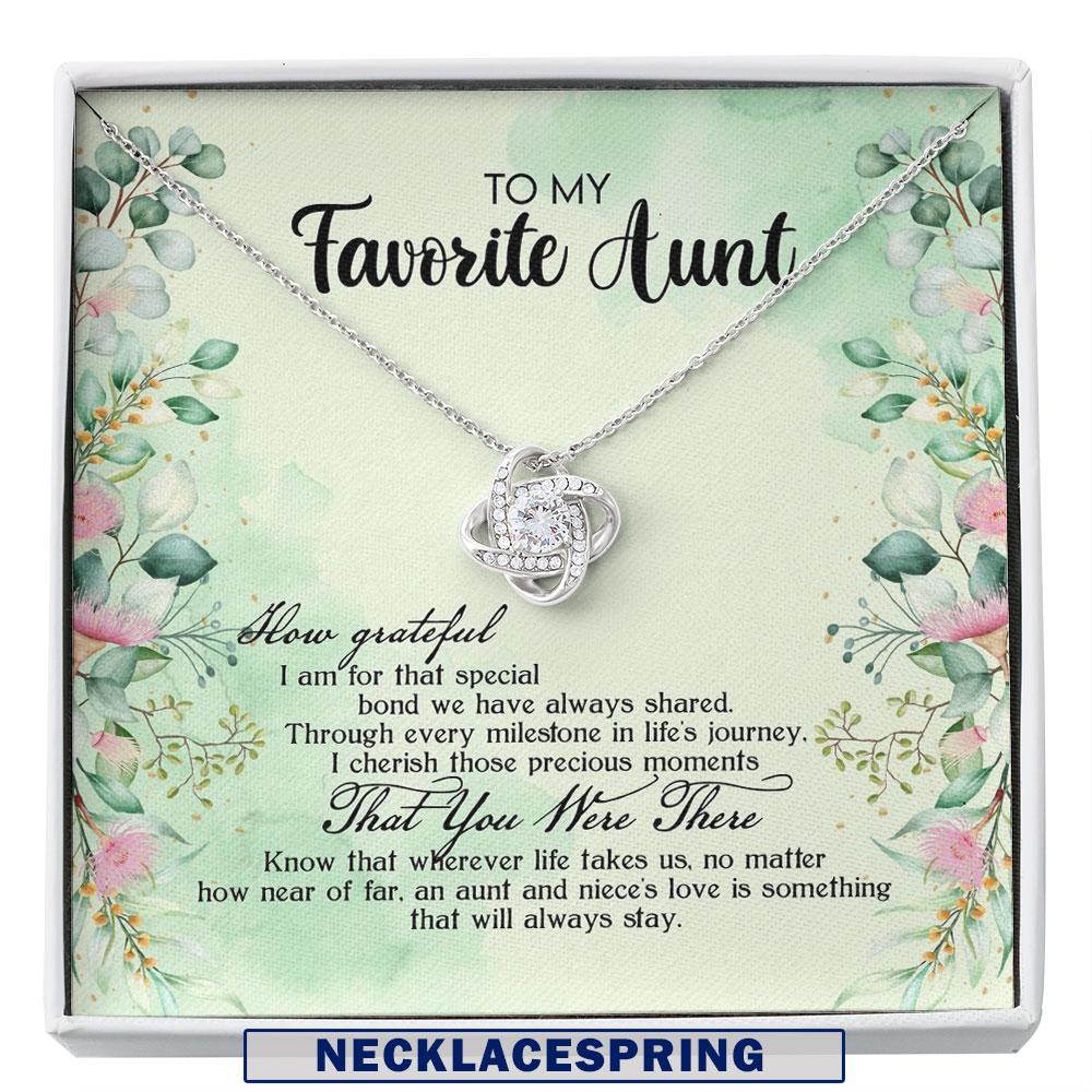 Aunt Necklace, To My Favorite Aunt Necklace Message Card Gift Box Gift For Aunt, Necklace For Auntie Necklace For Women Custom Necklace