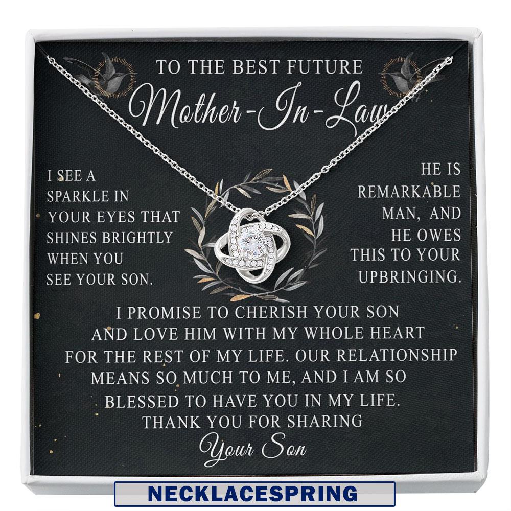 Mother-in-law Necklace, To My Mother-in-law, Gift For Mother-in-law, Mother Of The Groom Gift, To My Future Mom-in-law Custom Necklace