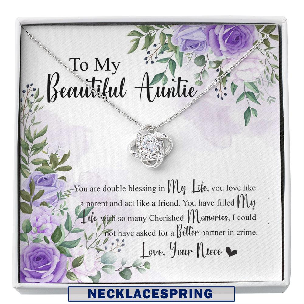Aunt Necklace, Sweet Auntie Gift Auntie Necklace Sentimental Gift Auntie Keepsake Gift From Niece Aunt Christmas Custom Necklace