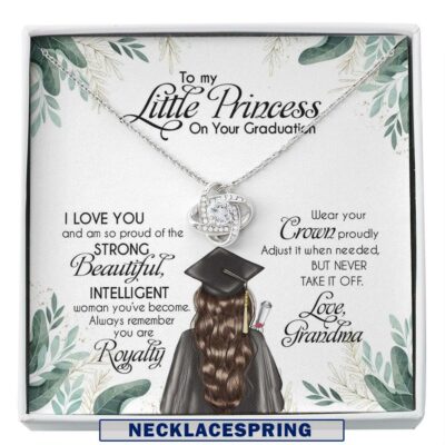 Graduation Necklace For Granddaughter From Grandparents, Meaningful Message Card For Her, High School Grad Gifts