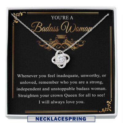 You're A Badass Woman Necklace Gift for Soulmate Girlfriend Future Wife