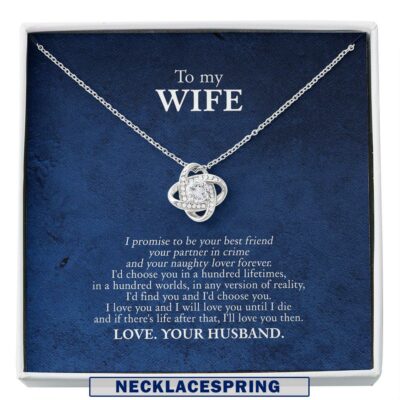 Wife Necklace, To My Wife Necklace Gift From Husband – I’d Choose You Custom Necklace