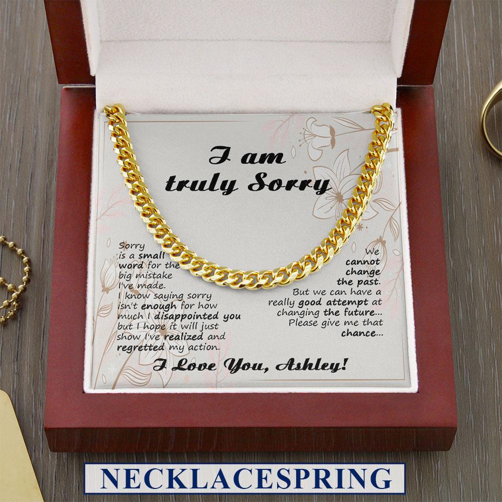 Amazon.com: Im Sorry Gifts For Her, Apology Gifts For Her, I Am Sorry Gifts  for Wife, Soulmate - I Take Full Responsibility - Giant Sorry Forgiveness  Necklace with Message Card and Gift