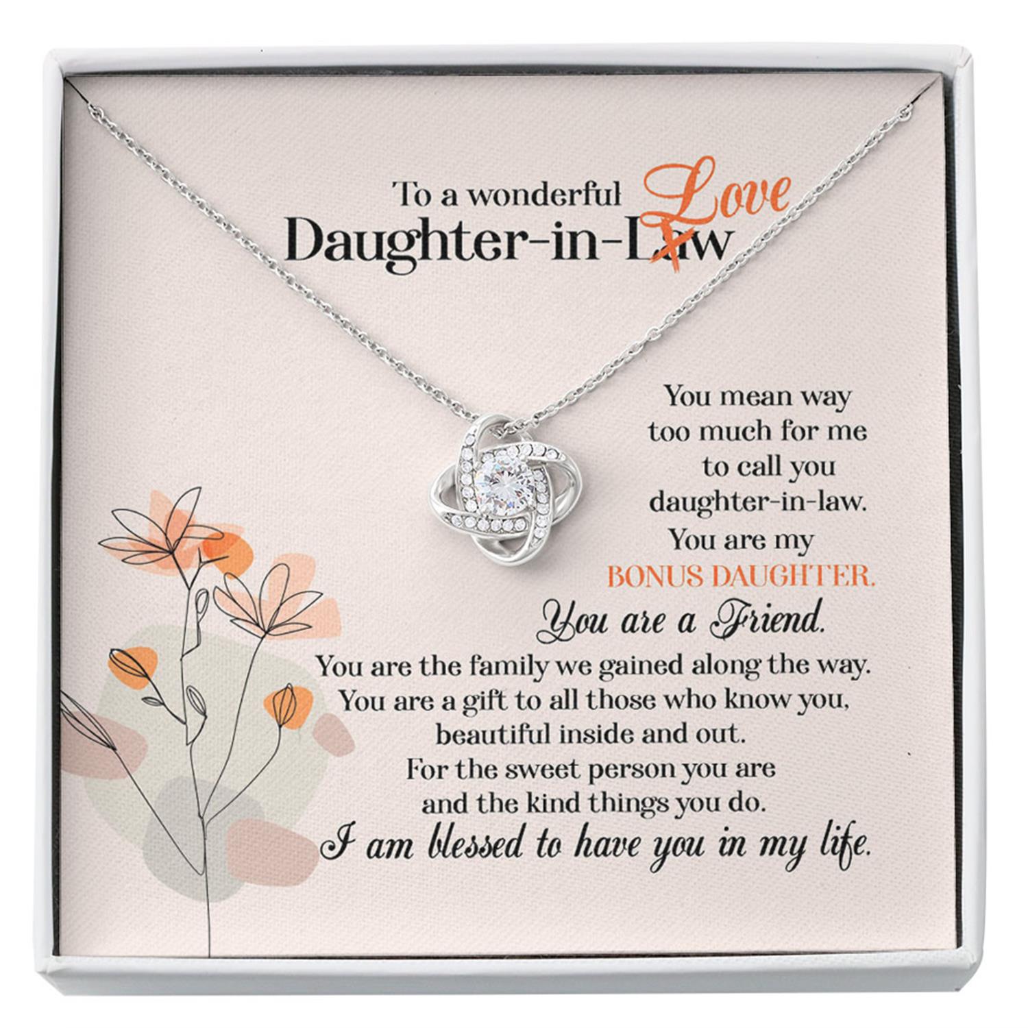 Daughter-In-Law Necklace, Sentimental Daughter In Love Necklace, Gifts For Future Daughter In Law, New Daughter In Law Custom Necklace