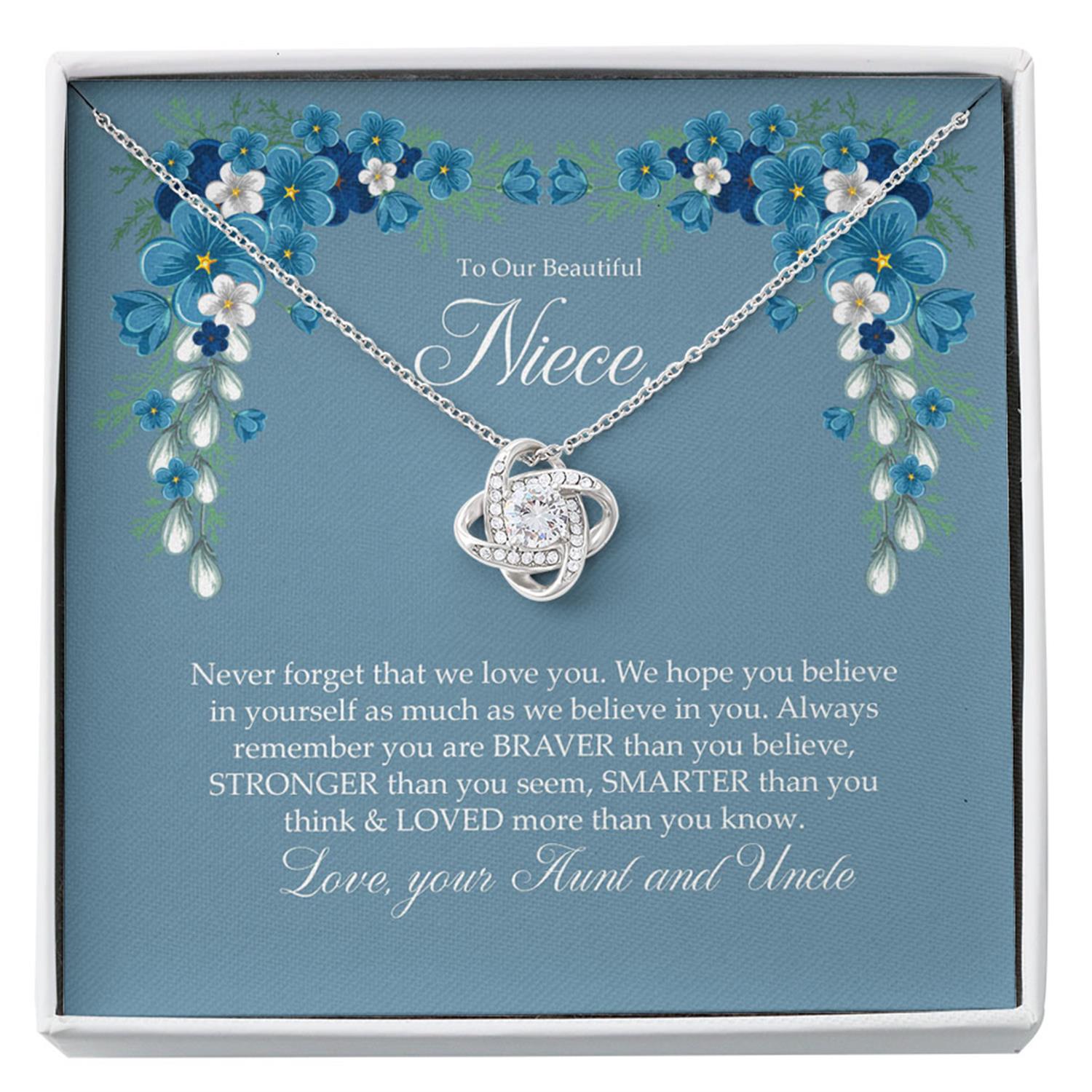 Niece Necklace, Meaningful Niece Necklace From Aunt And Une, Niece Graduation, Une To Niece Gift, Niece Gift From Une, Niece Wedding Custom Necklace