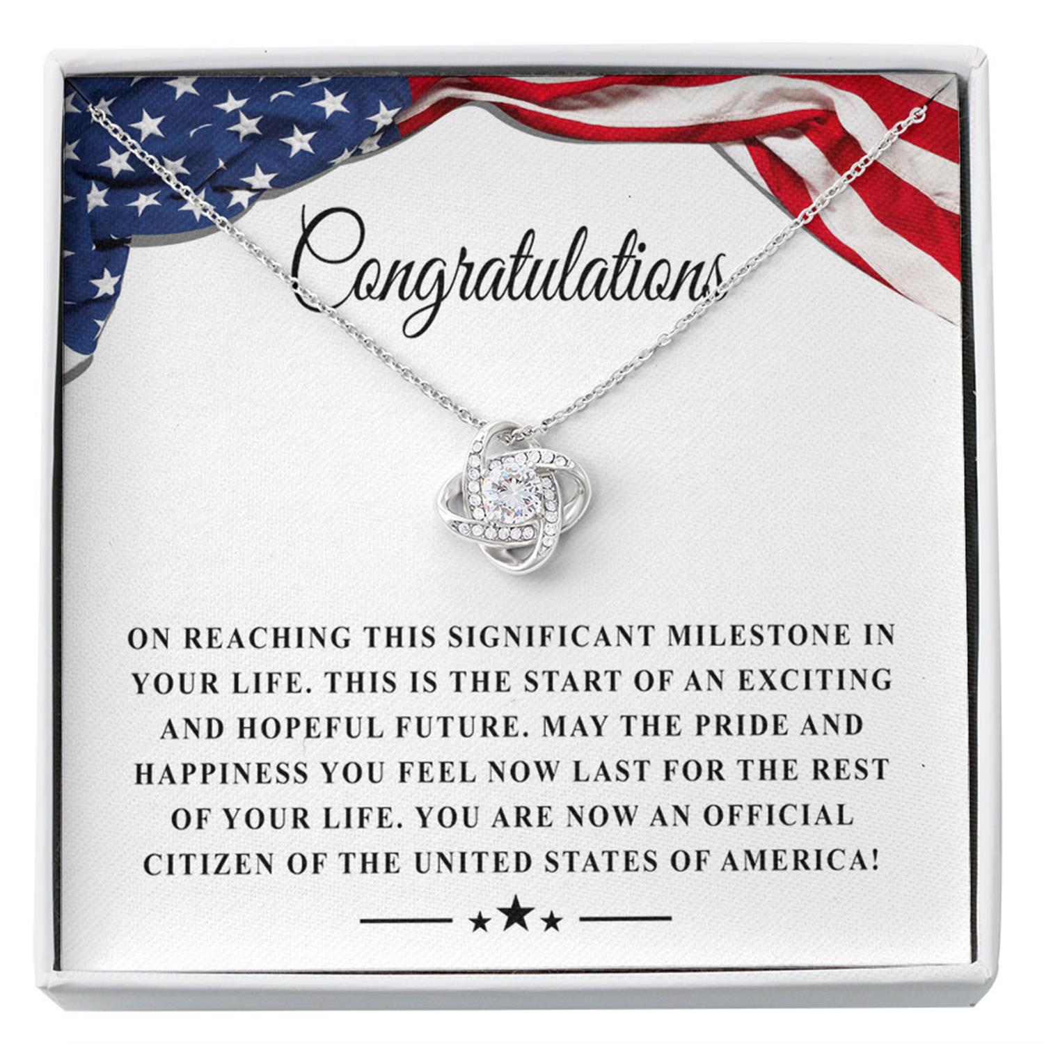 Friend Necklace, US Citizen Gift, New Citizen Gift, New American Citizen Gift, Citizenship Necklace, Naturalization Gift Custom Necklace