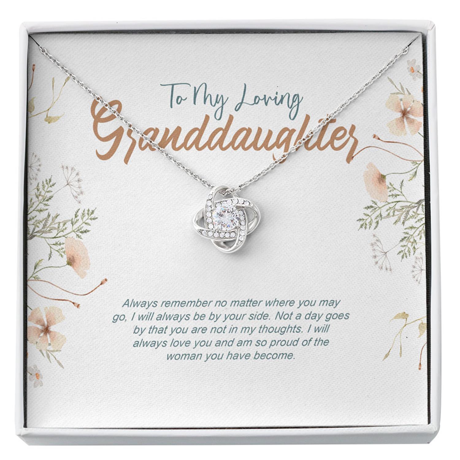 Granddaughter Necklace For Granddaughter Loving Message Card Sweet Family Keepsakes Granddaughter Christmas Custom Necklace