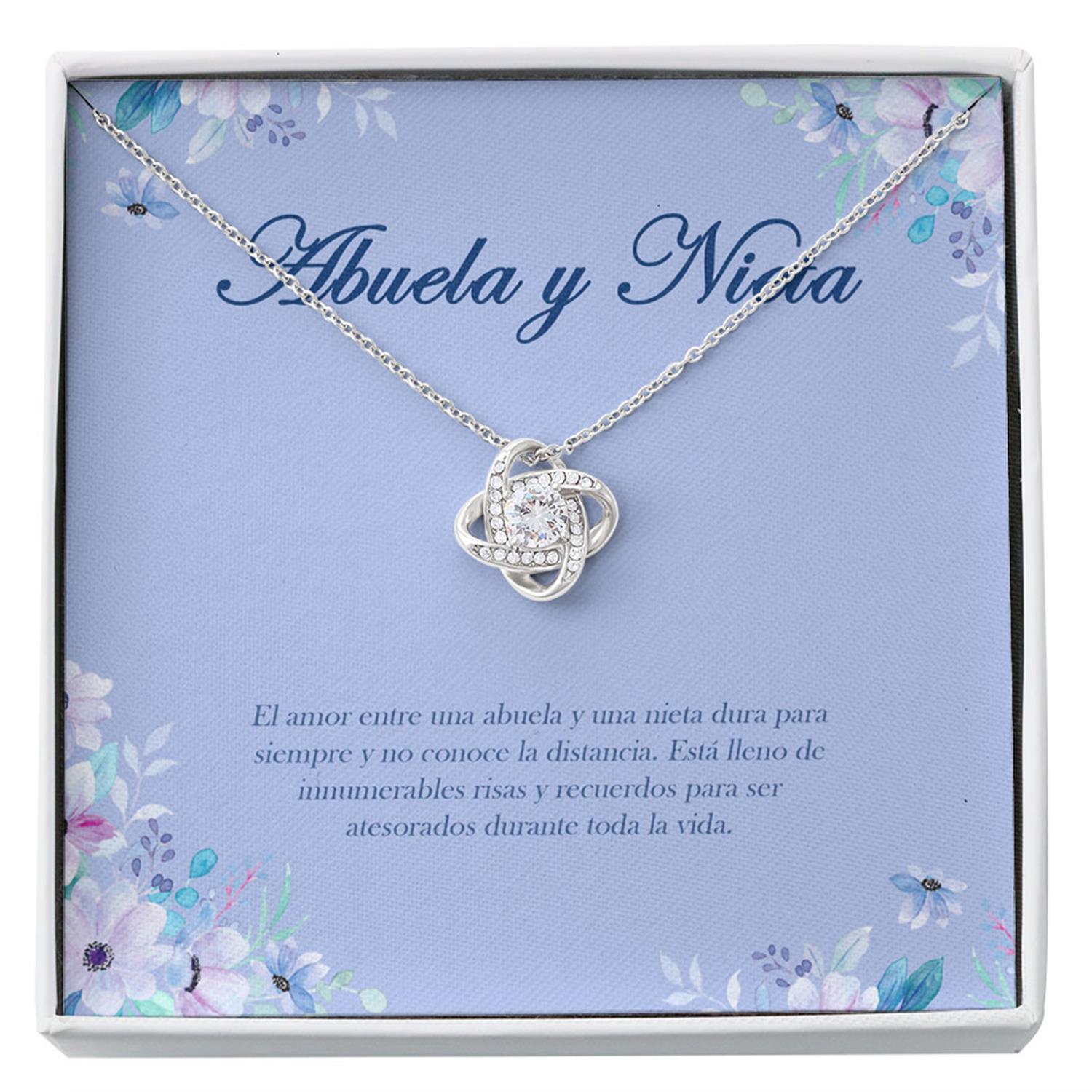 Grandmother Necklace, Abuela Necklace Spanish Nieta Gift Spanish Generations Gift Abuela ChristmasLove For Nieta Latina Keepsake Custom Necklace