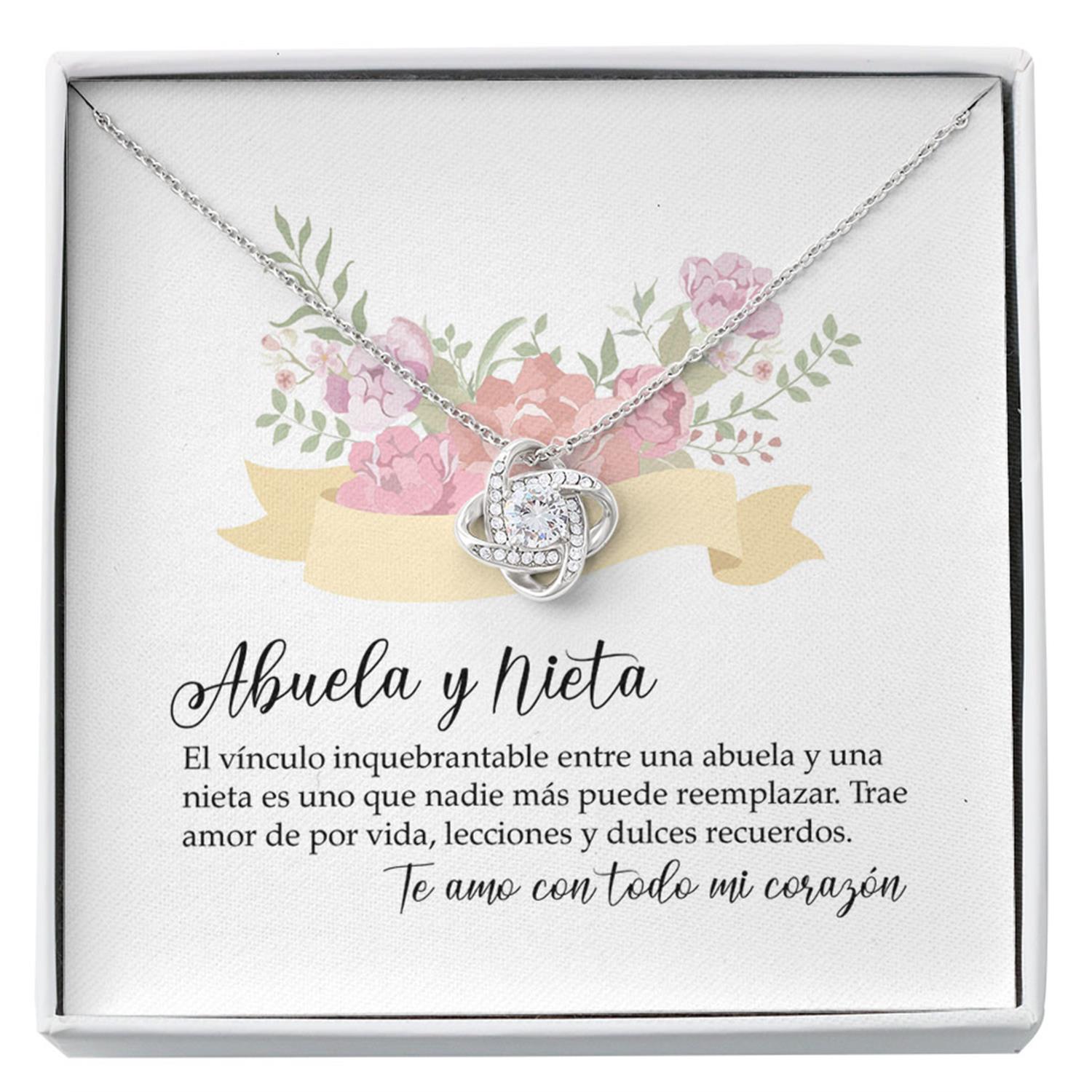 Grandmother Necklace, Abuela Y Nieta Necklace Spanish Grandma Granddaughter Gift Abuela Necklace Spanish Family Love Abuela Nieta Navidad Custom Necklace