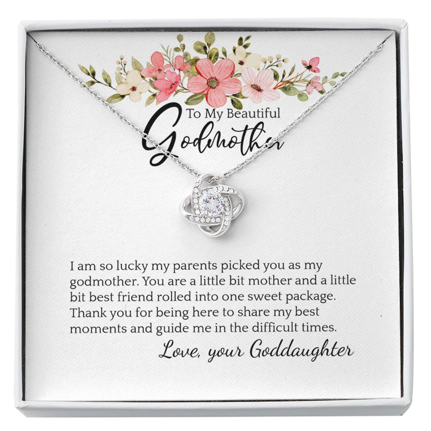 Godmother Necklace Godmother Message Card Thank You Godmother Sentimental Necklace Card Godmother Christmas Custom Necklace
