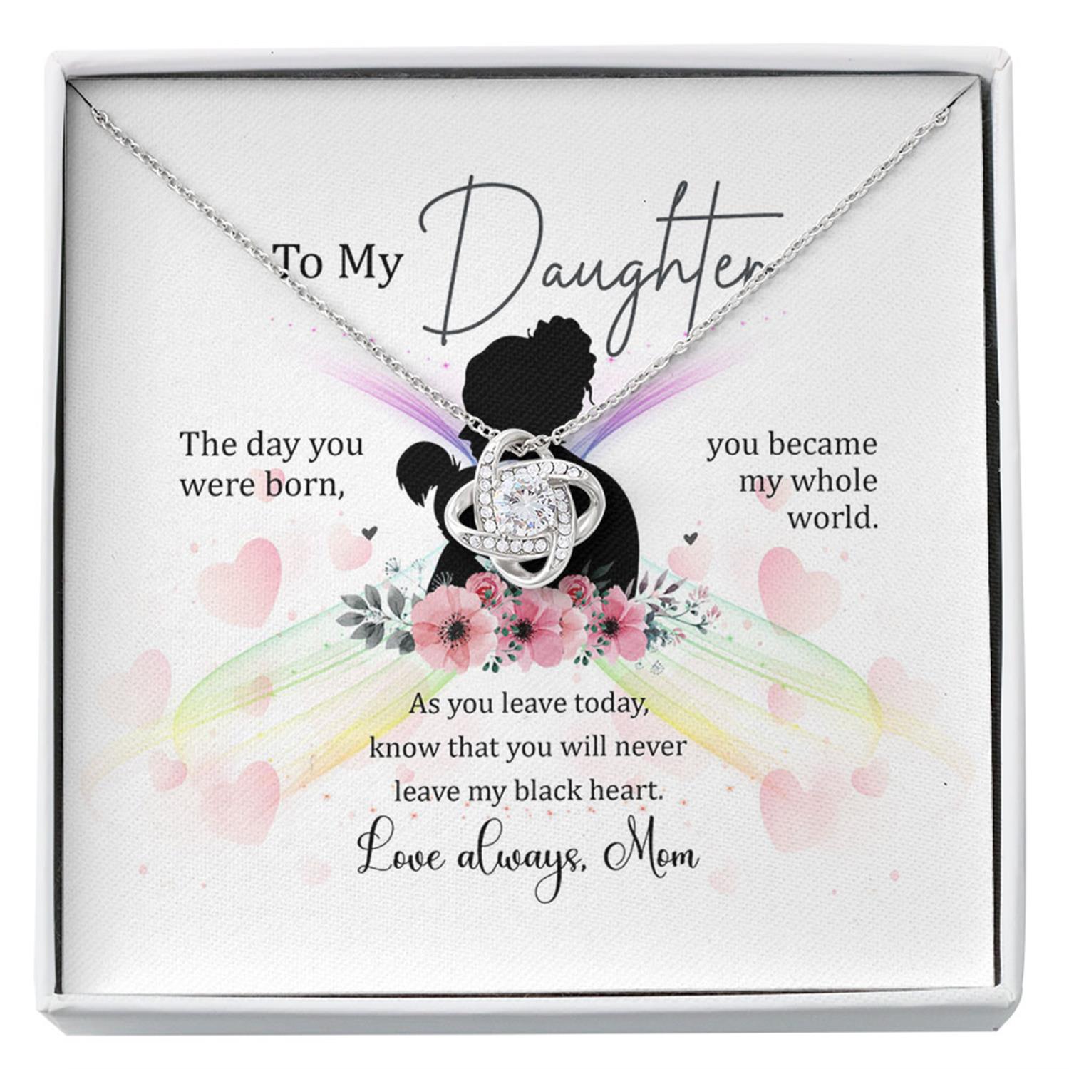 Daughter Necklace, To My Daughter Necklace Gift Ever In My Black Necklace With Gift Box Custom Necklace