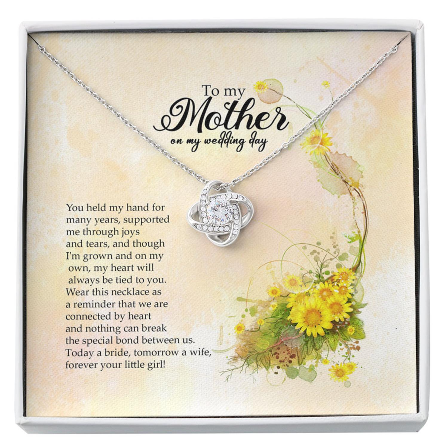 Mother Of The Bride Necklace Gift, Wedding Day Gift For Mother From Daughter, Wedding Gift Custom Necklace