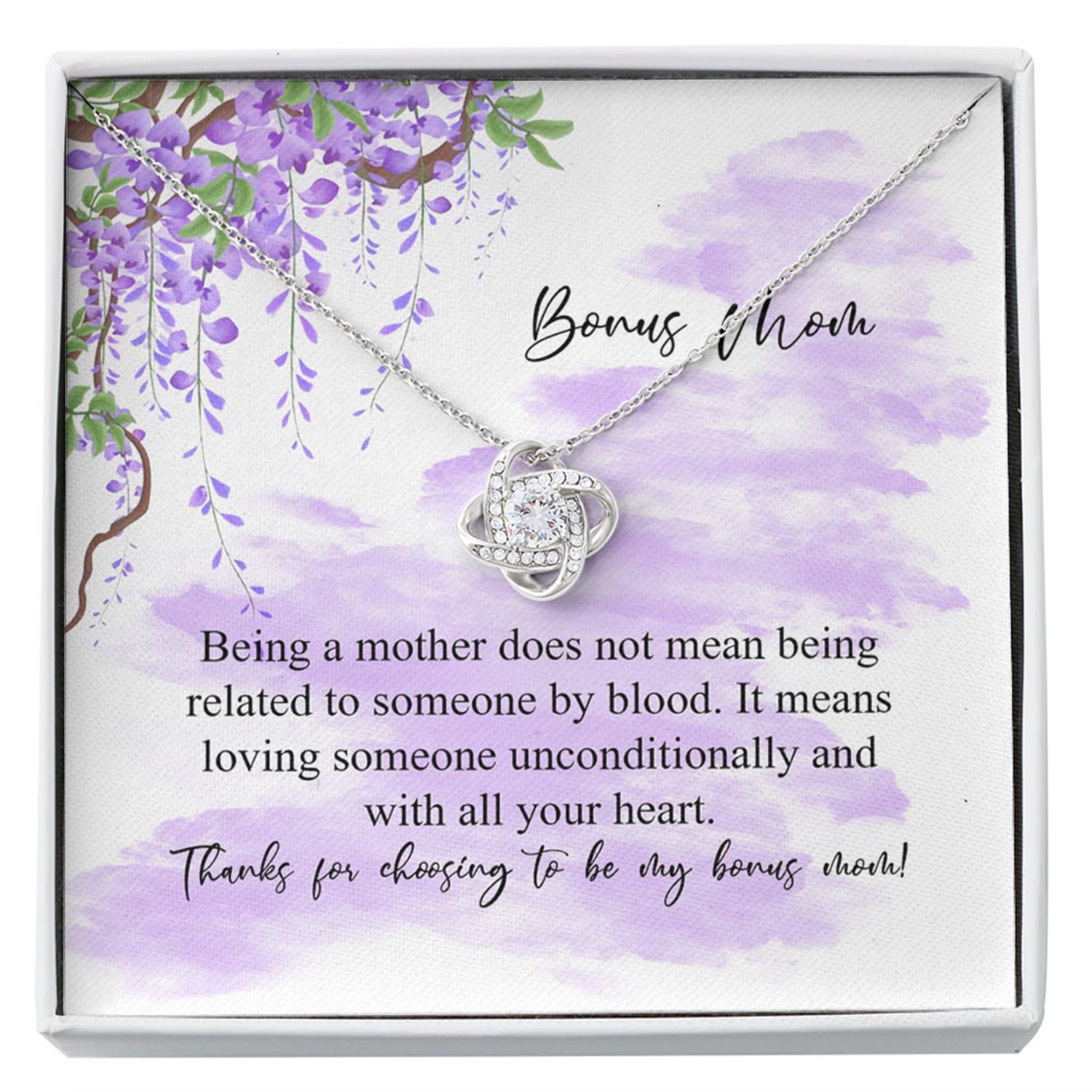 Mom Necklace, UNBIOLOGICAL MOM GIFT Bonus Mom NecklaceBonus Mom Foster Mom Gift Sentimental Necklace Best Bonus Mom Custom Necklace
