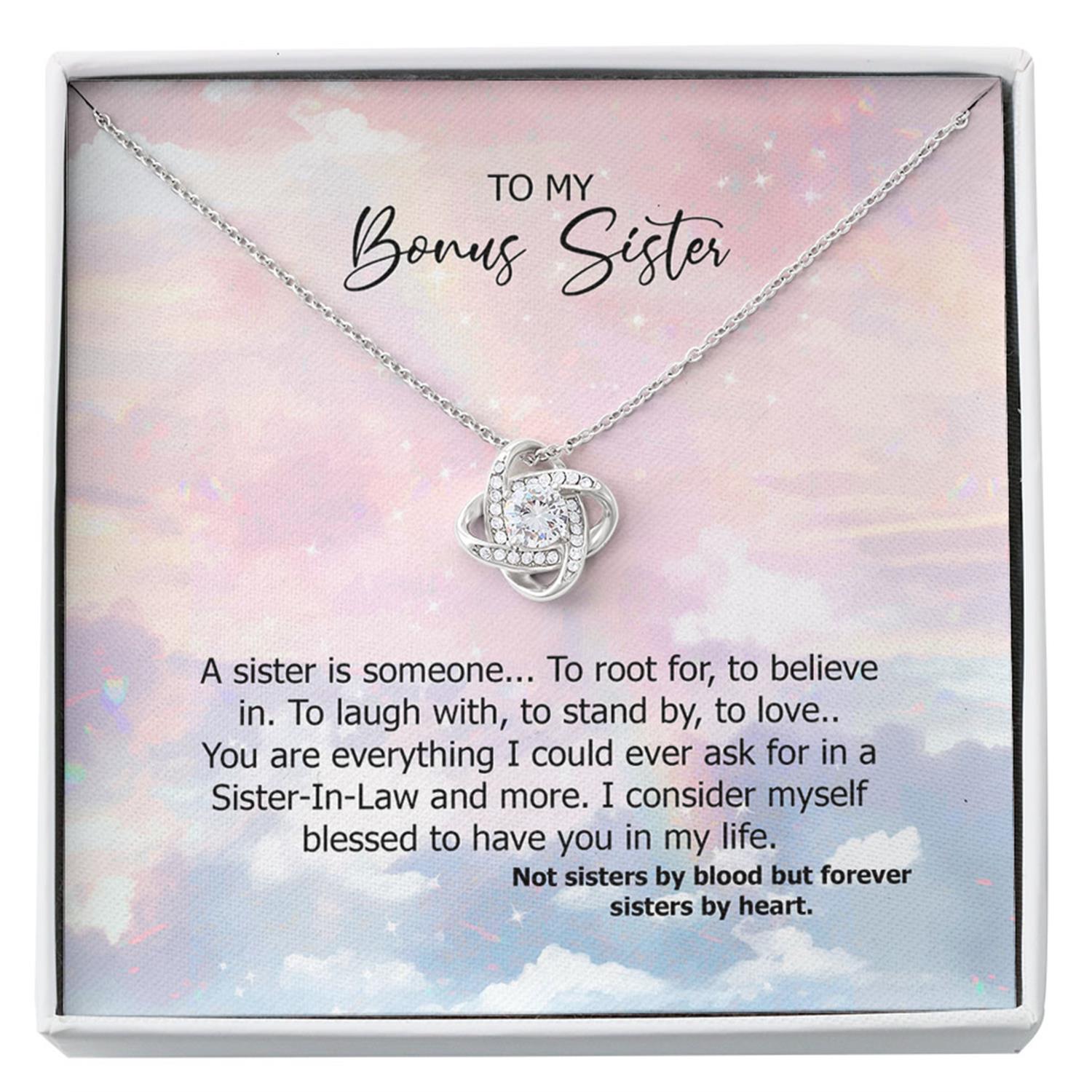 Sister Necklace, Sister In Law Necklace, Christmas Necklace For Sister In Law, Gift For Unbiological Sister, Bonus Sister Gift, Gift For Sister In Law Custom Necklace