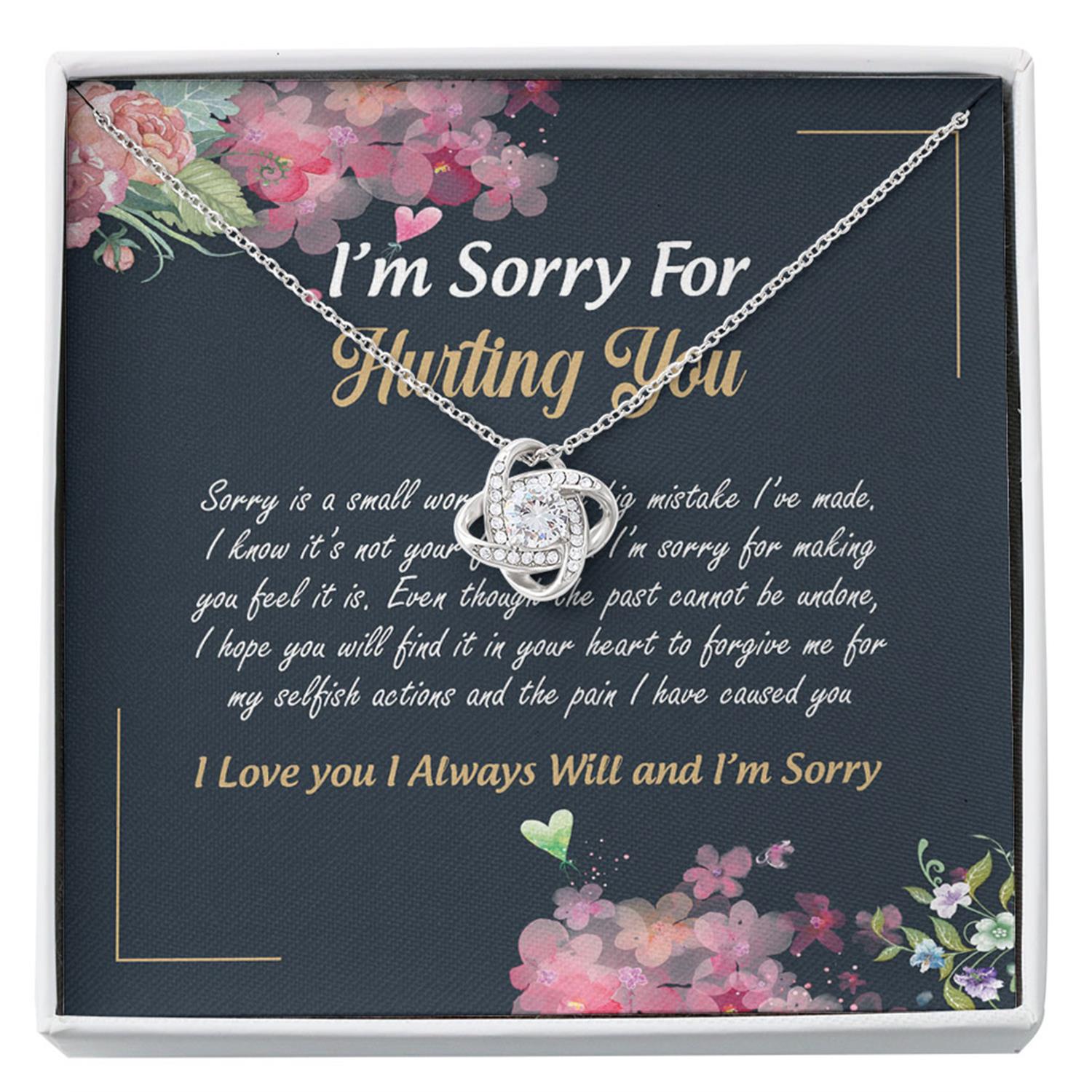 Girlfriend Necklace, Wife Necklace, I'm Sorry Gift, Apology Gift For Wife Or Girlfriend, Forgive Me, Sorry Gift For A Friend Or Partner Custom Necklace