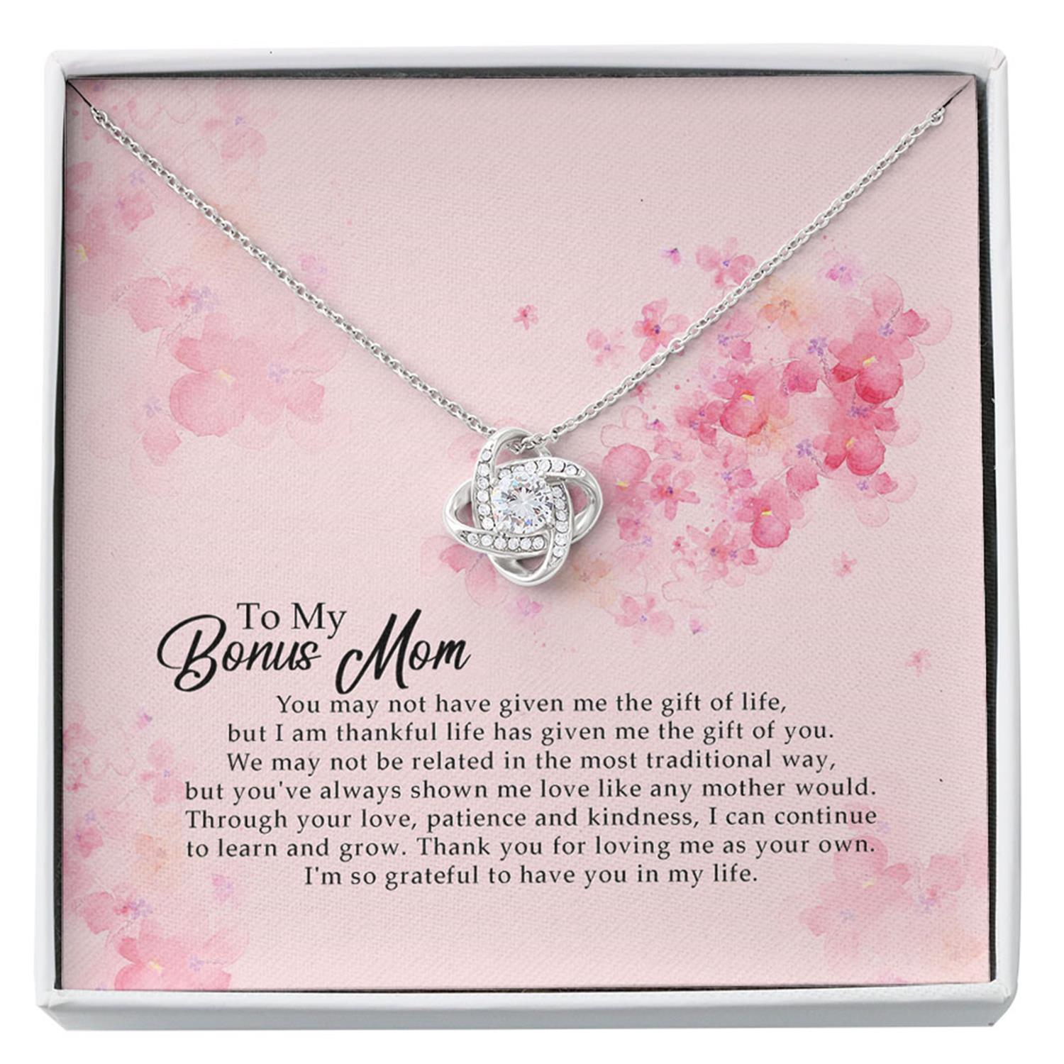 Bonus Mom Necklace, Gift For Step Mother, Step Mom, Other Mom Wedding Gift Custom Necklace