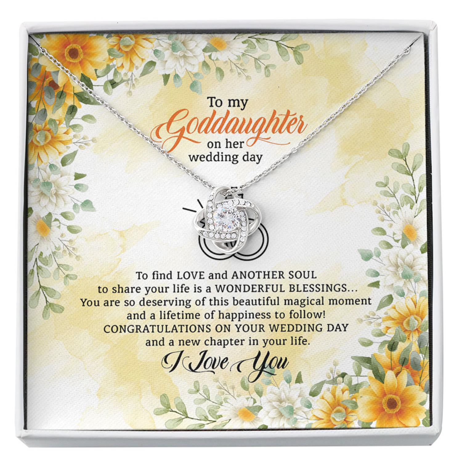Goddaughter Wedding Necklace, Gift For Goddaughter On Her Wedding Day From Godmother Custom Necklace