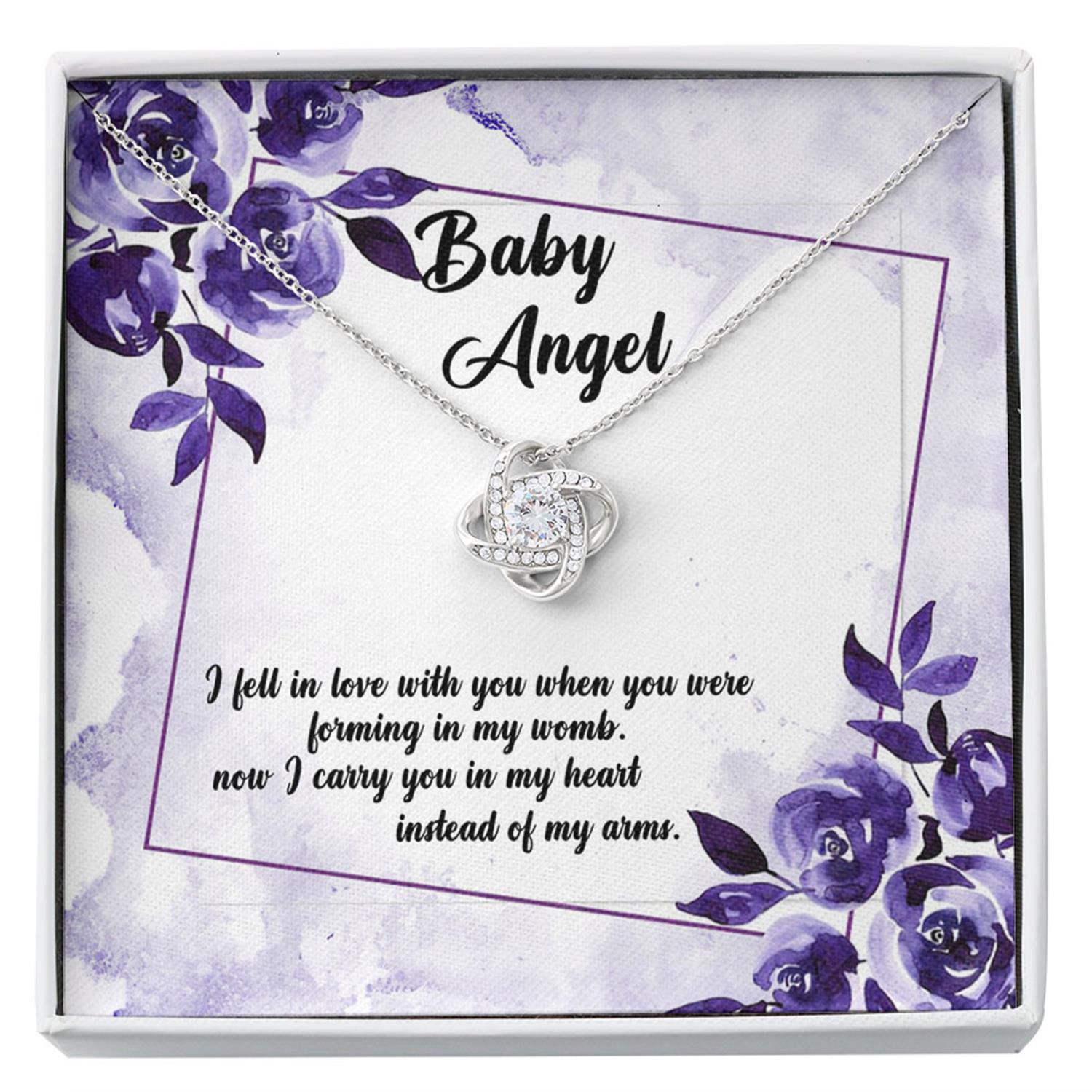 Mother Of Baby Angel Necklace, Presents For Mom Gifts, Heaven Miscarriage Stillborn Loss Sympathy Memorial Gift, Necklace Gifts For Women Custom Necklace