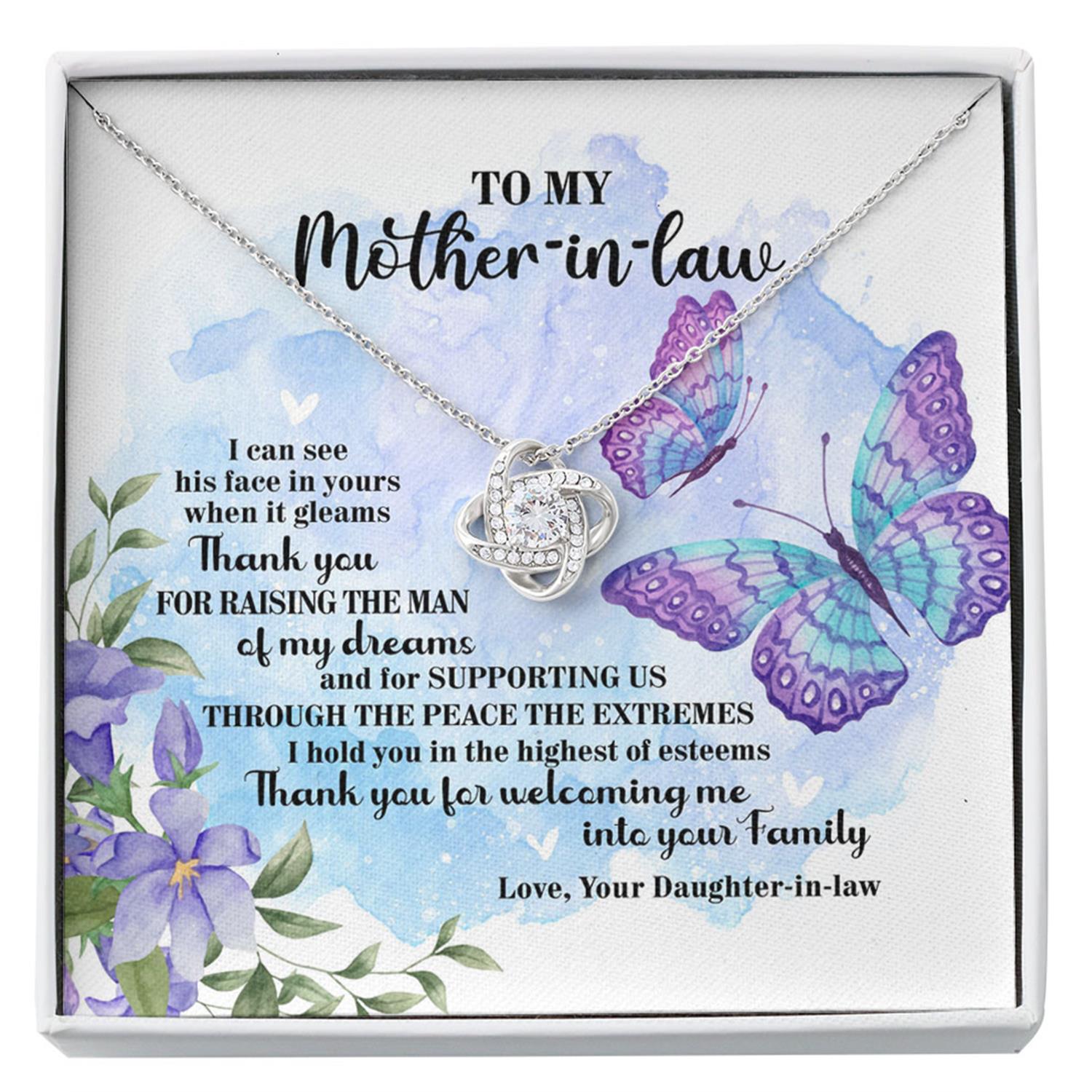 Mother In Law Necklace, Mother In Law Gift From Daughter In Law, Mothers Day Gifts Custom Necklace