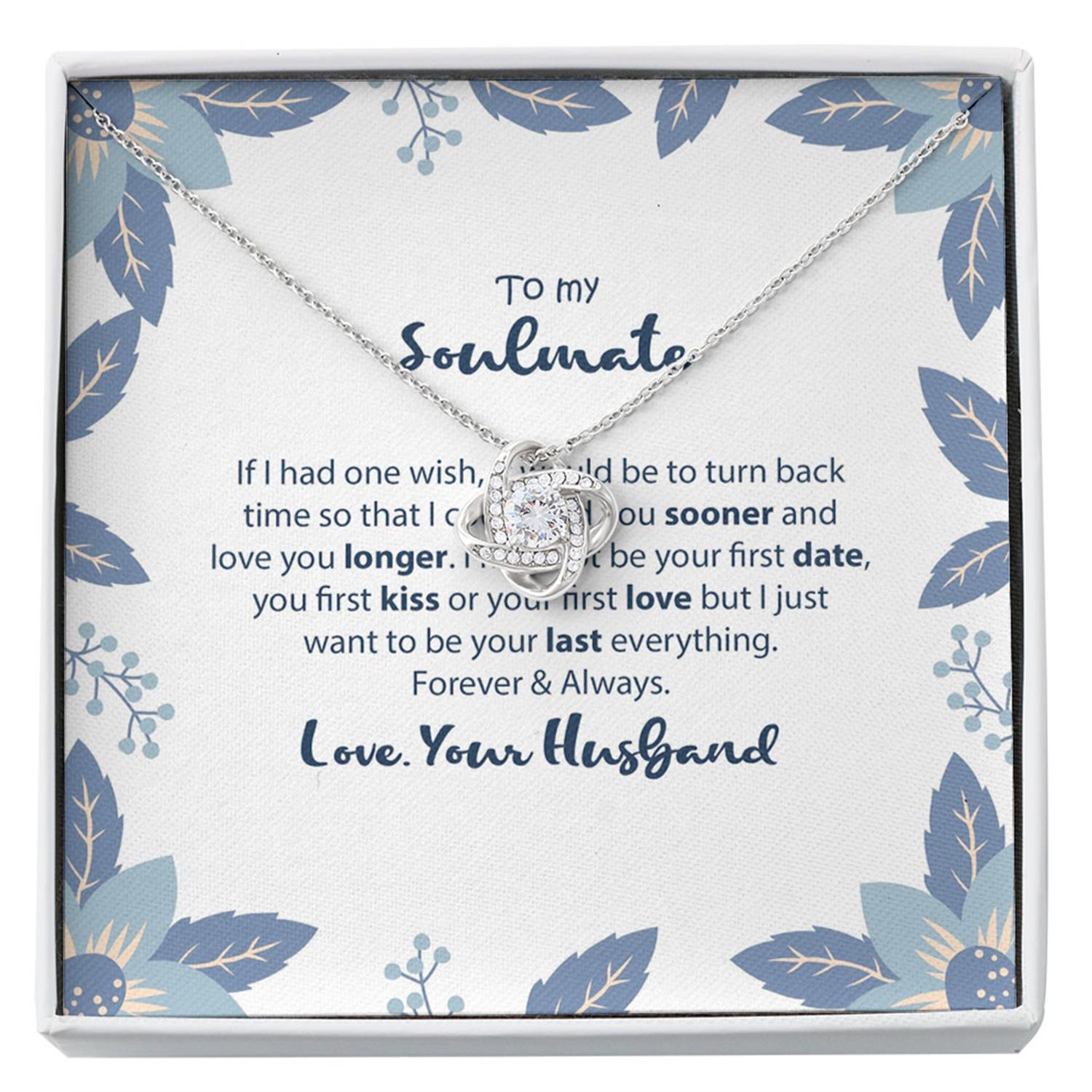 Wife Necklace, To My Soulmate Necklace - Soulmate Gift - Wife Gift - Gift For Her Custom Necklace