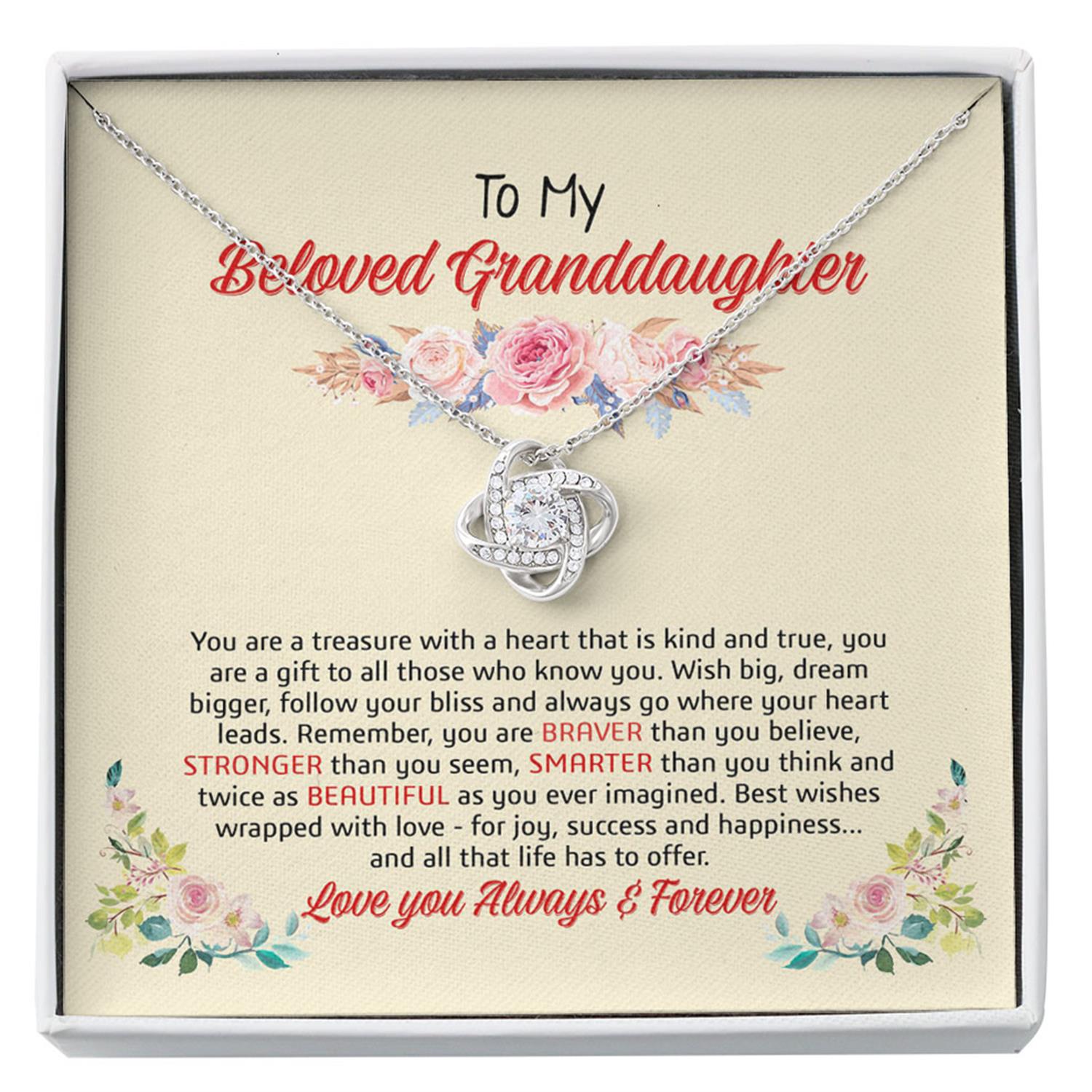 Granddaughter Necklace, Granddaughter Gift From Grandmother, Gifts For Granddaughter, To Granddaughter Custom Necklace