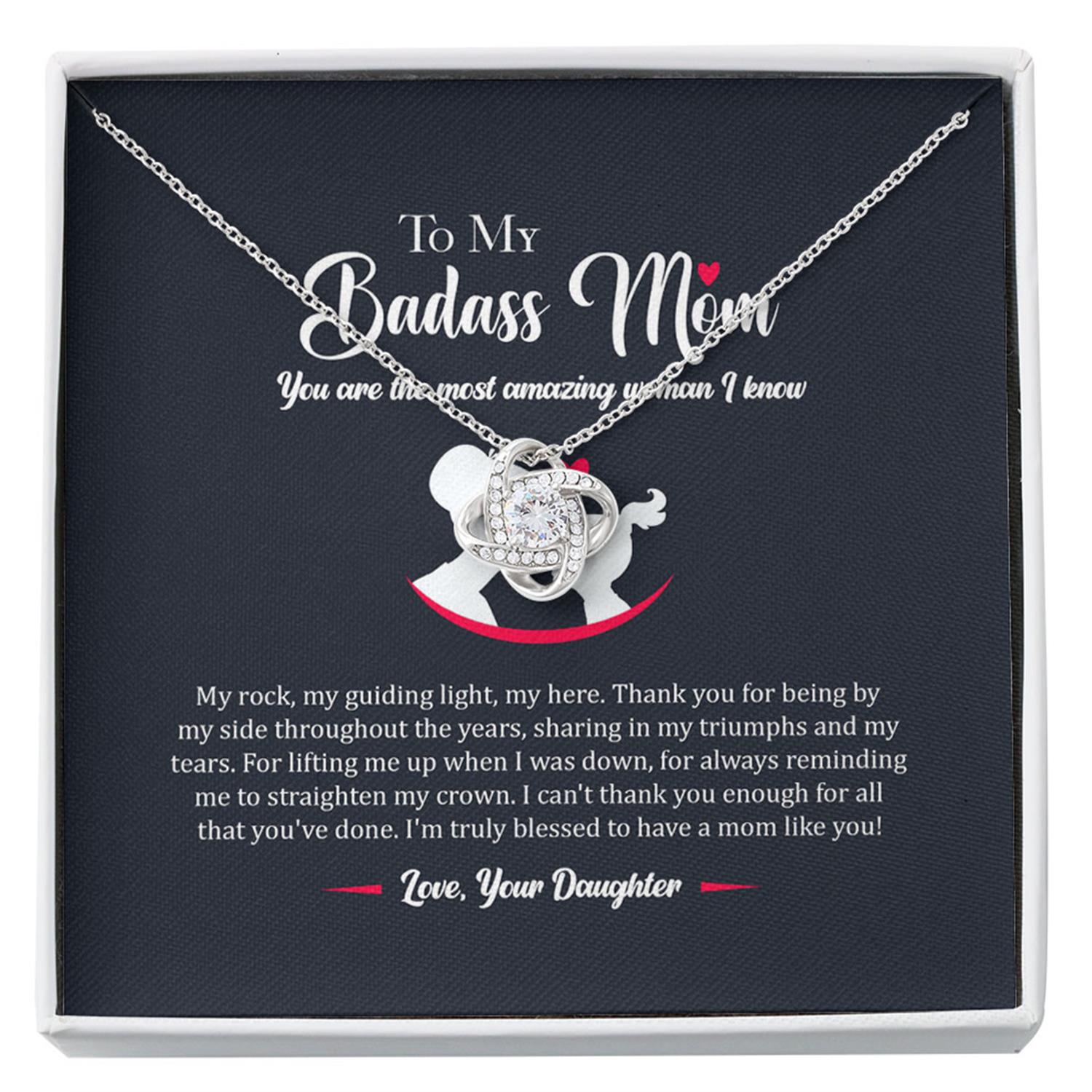 Mom Necklace, To My Badass Mom Necklace - Gift For Mom For Mother's Day, Mother's Day Necklace Gift Custom Necklace