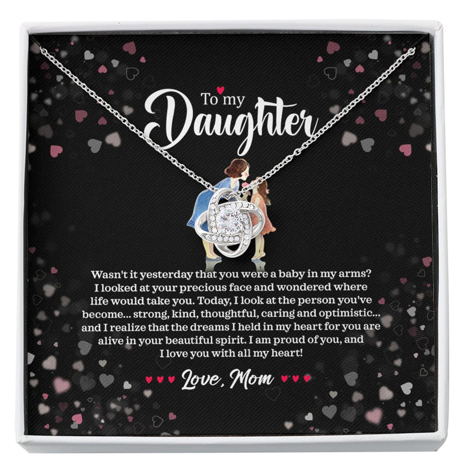 Daughter Necklace, To My Daughter Necklace Gift - I'm So Proud Of You, Gift For Daughter Custom Necklace