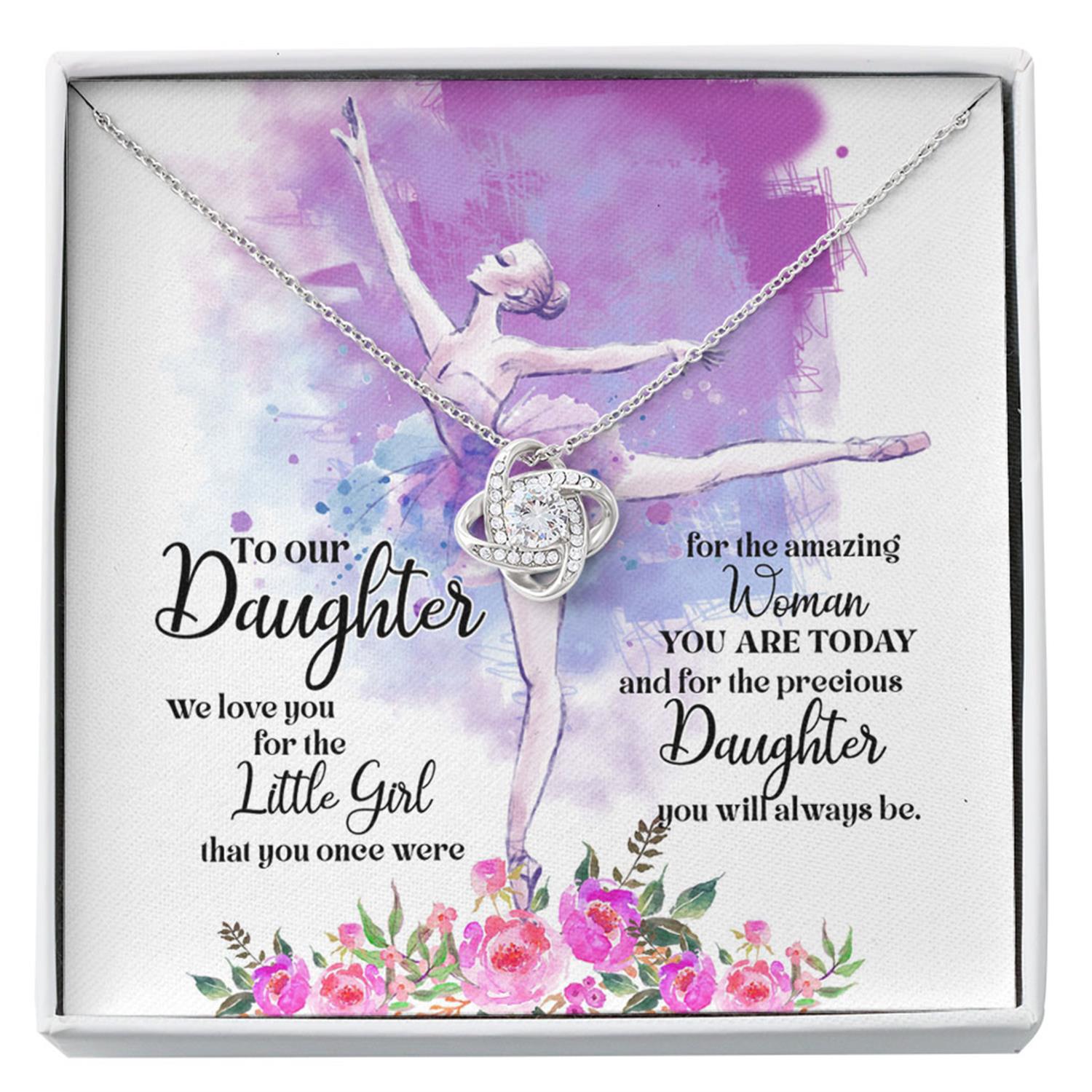 Daughter Necklace, Baller Lover, Ballet Dancer, Ballerina Necklace, Daughter Gift, For The Girl You Once Were Custom Necklace