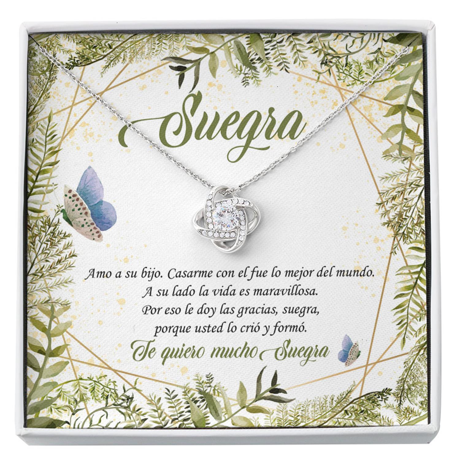 Mother-in-Law Spanish Necklace Gift Mejor Suegra Gift Suegra Necklace Latina Mom In Law Joyas Para Suegra Gift In Spanish Suegra Quotes Custom Necklace