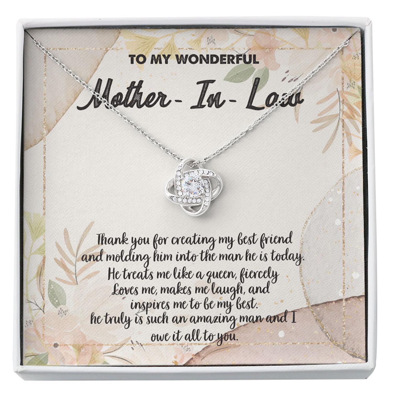 Mother In Law Necklace Gift From Daughter In Law, Mother In Law Custom Necklace