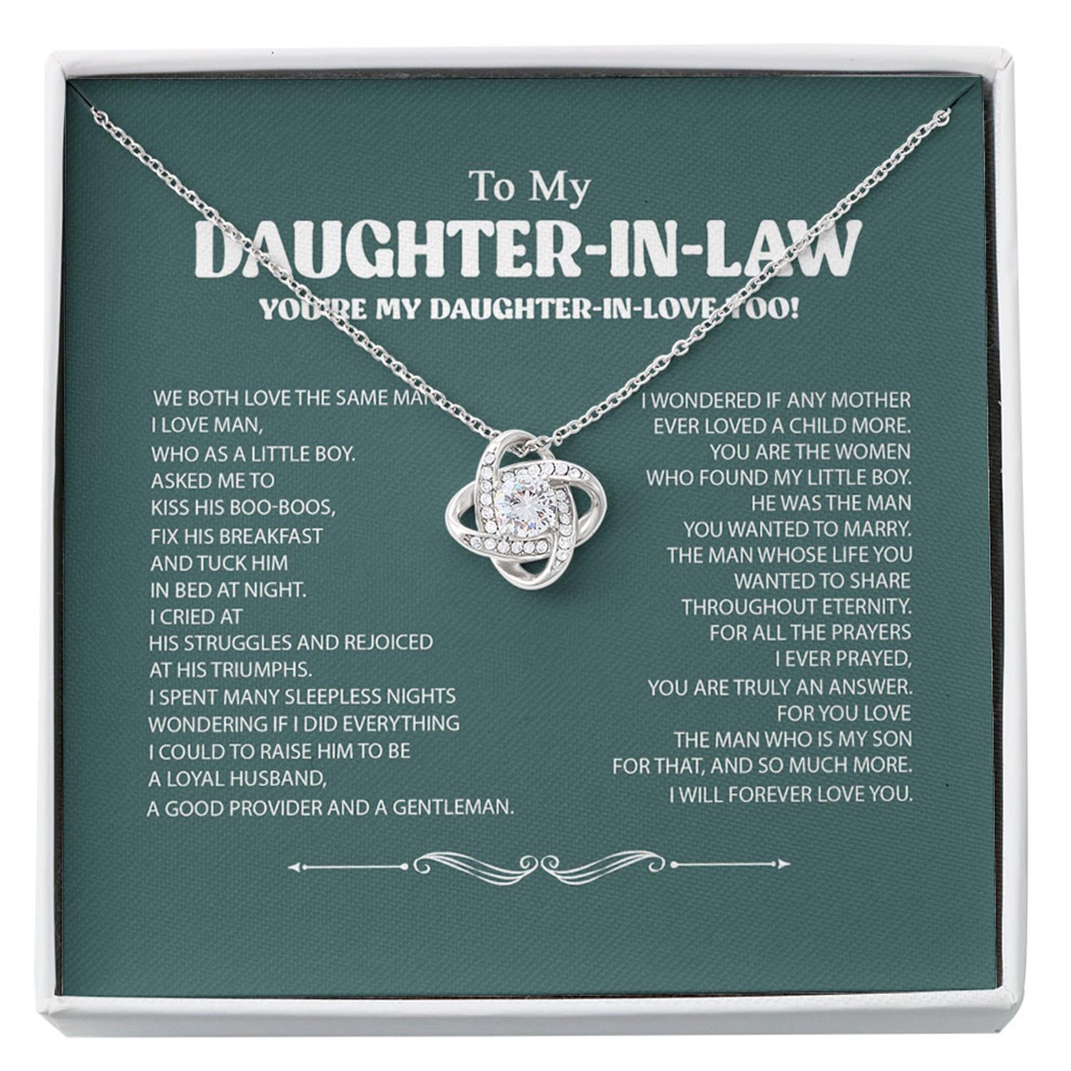 Daughter-In-Law Necklace, To My Daughter-In-Law Necklace Gift, Welcoming Daughter In Law Into Family Custom Necklace