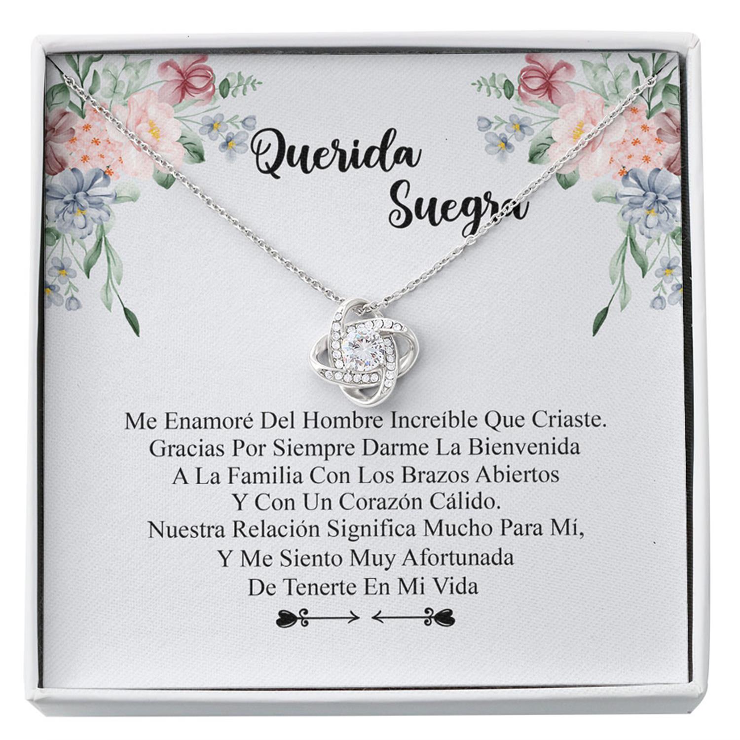 Mother-in-law Necklace, Dulce Suegra Regalo - Spanish Mother In Law Gift - Suegra Collar Navidad - Latina Husband's Mom Custom Necklace