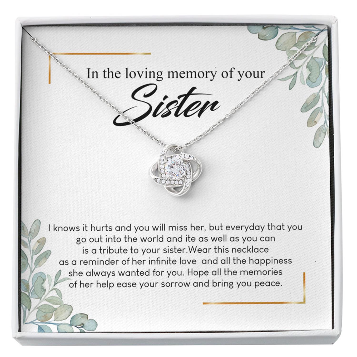 Sister Memorial Gift, Bereavement Gift, In Heaven Memory Of Sister, Sympathy Gift, Sister Remembrance, Sister Keepsake, Guardian Angel Sister Gift Custom Necklace