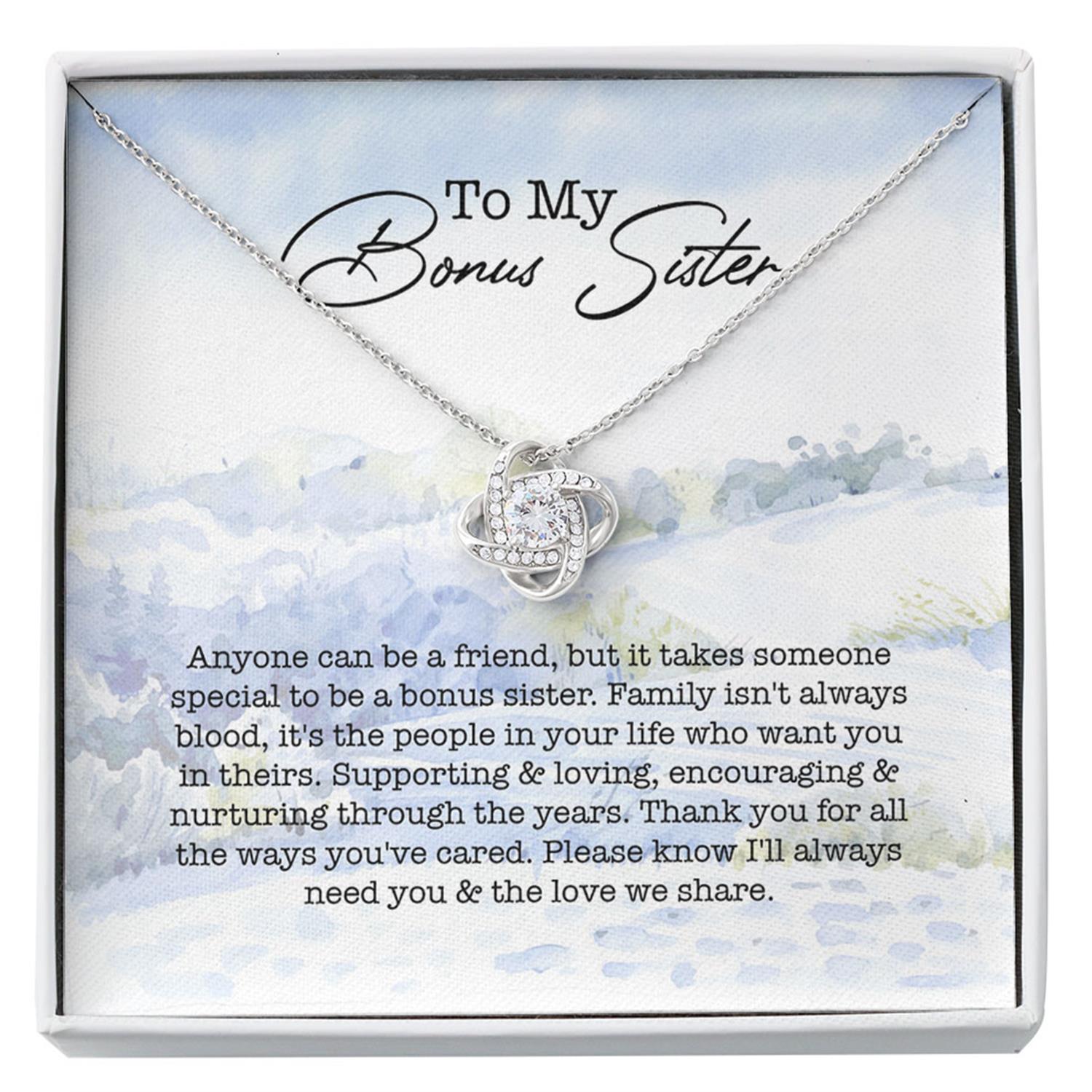 Bonus Sister Necklace, Bonus Sister Gift, Sister In Law Gift, Adoptive Sister Gift, Step Sister Necklace, BFF Gifts, Bridesmaid Custom Necklace