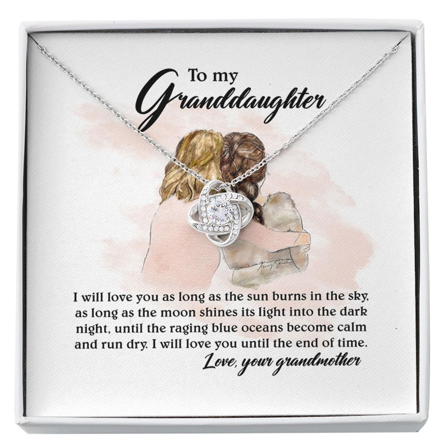 Granddaughter Necklace, To My Granddaughter Necklace Gift - Sun Burns In The Sky - Custom Necklace