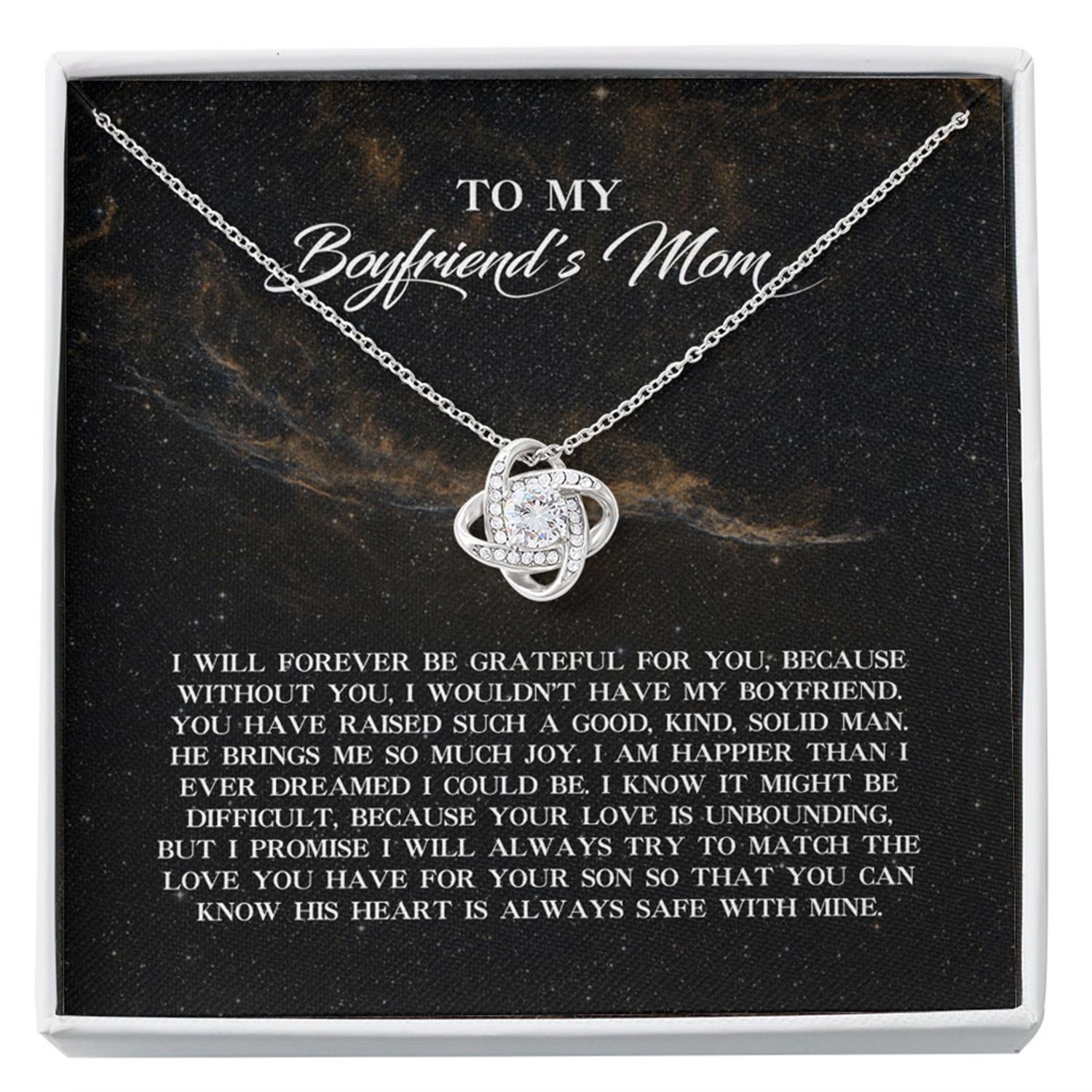 Mother Of The Groom Necklace, Gift To My Boyfriend's Mom Necklace With Gift Box Gift To My Boyfriend's Mom Custom Necklace