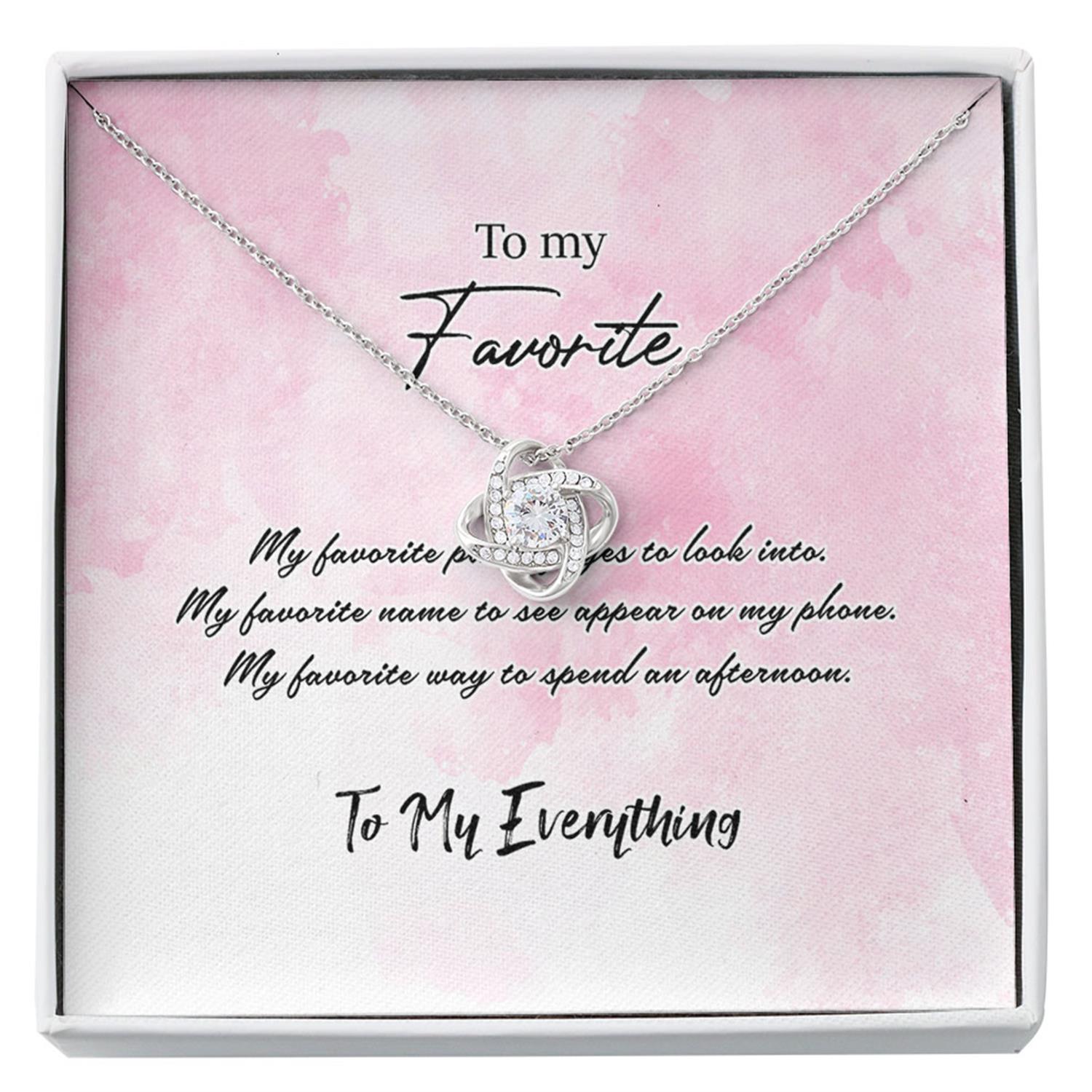 Girlfriend Necklace, To My Favorite Gift For Girlfriend, To My Everything Custom Necklace
