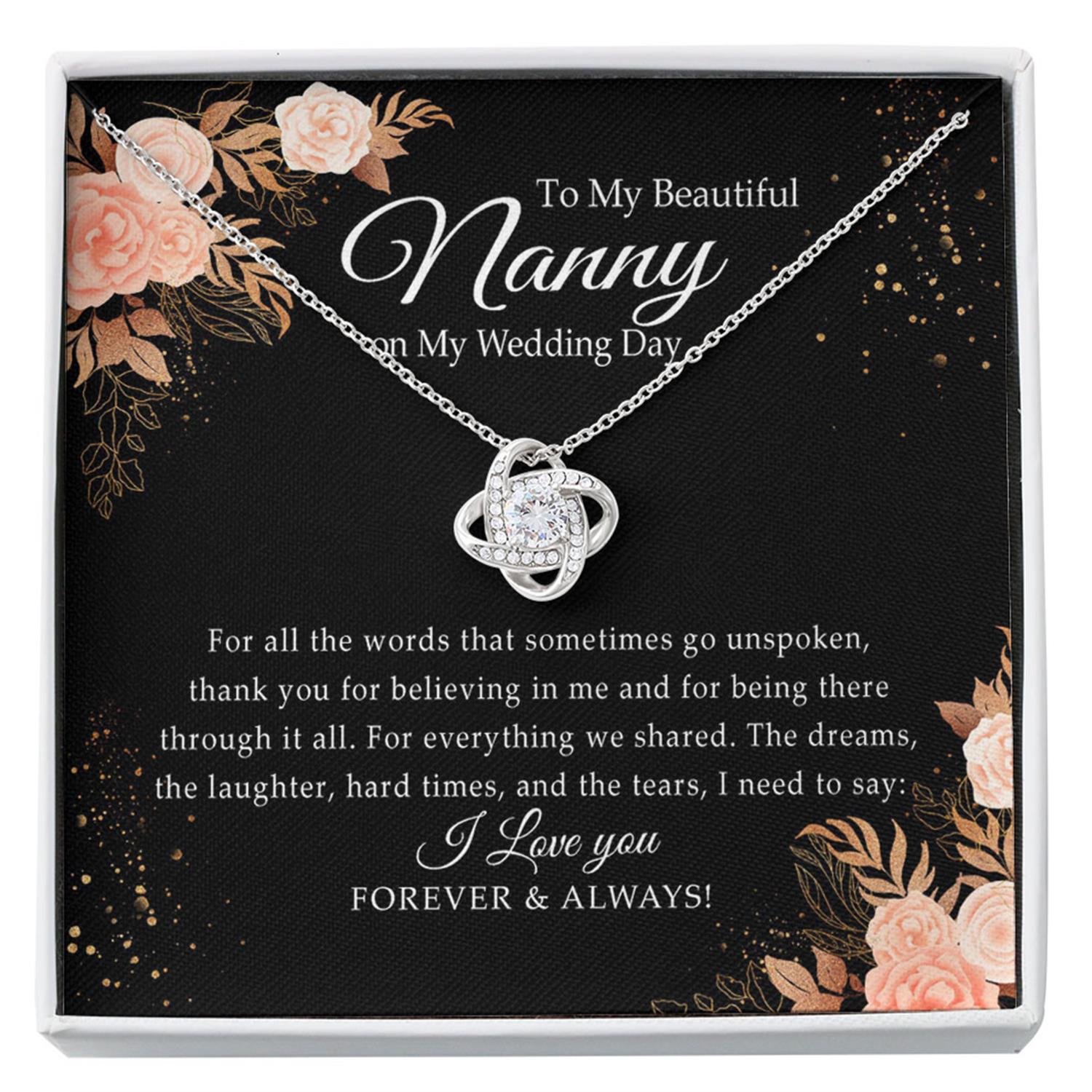 Grandmother Necklace, Nanny Of The Bride Gift, Gift From Bride To Grandmother On Wedding Day, Nanny Gifts, Wedding Gift For Nanny, Grandma, Custom Necklace