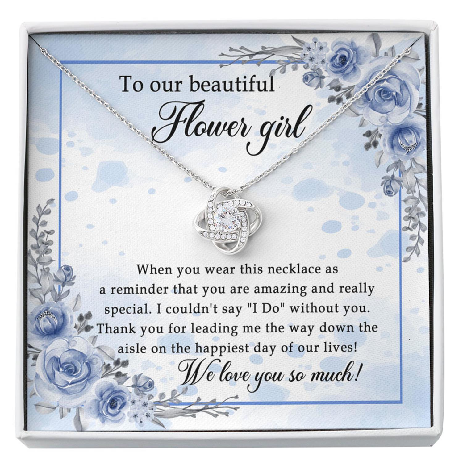 Flower Girl Necklace Gift, Flower Girl Gift, Custom Flower Girl Gift, Flower Girl Proposal Gift, Thank You Flower Girl Custom Necklace