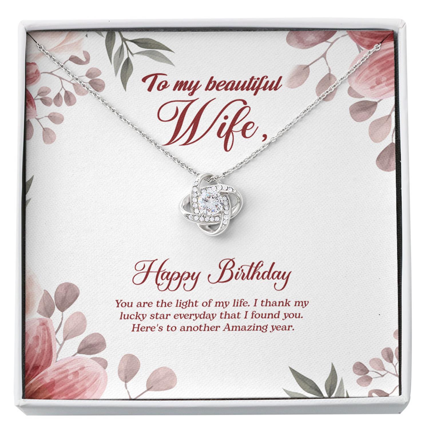 Wife Necklace, To My Beautiful Wife Necklace Forever Love Gift - Birthday Christmas Gift From Husband Custom Necklace