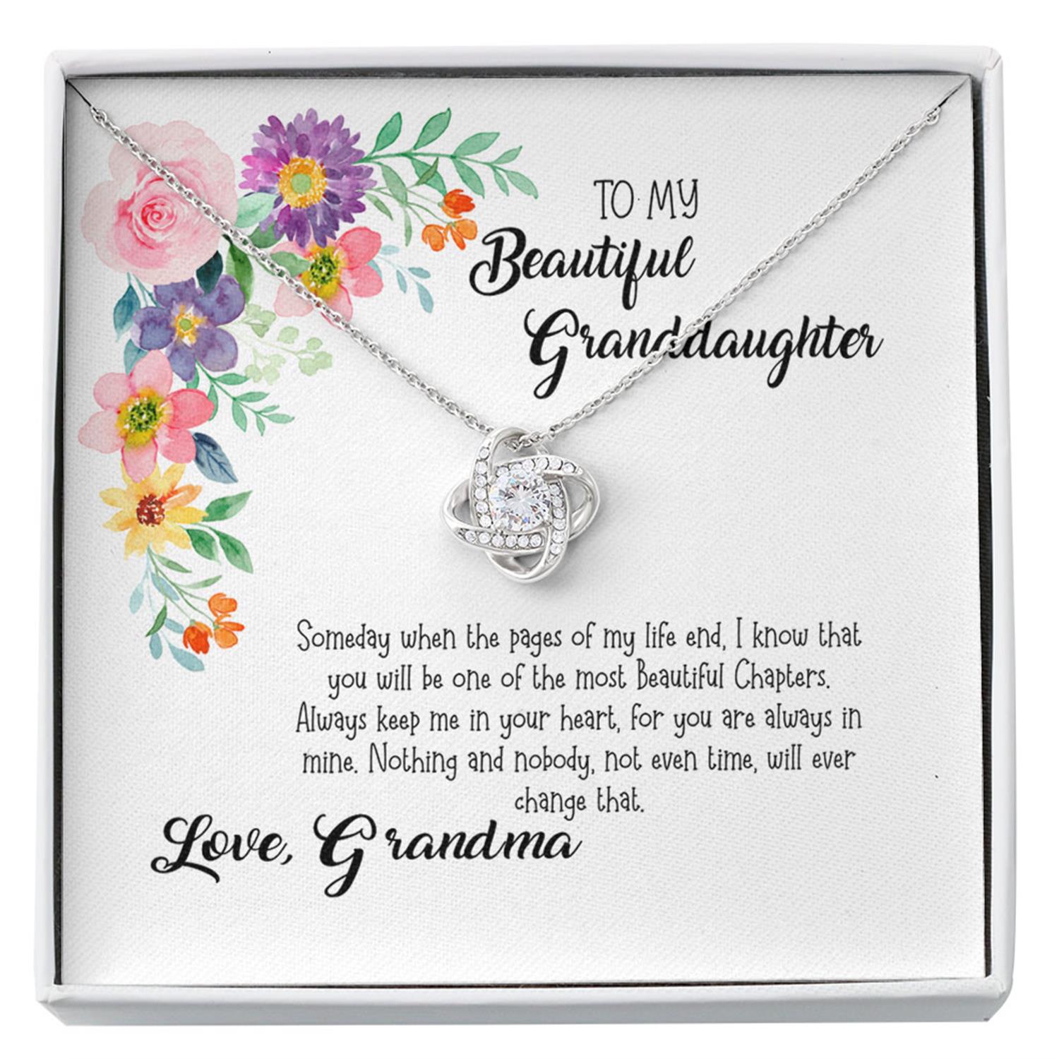 Granddaughter Necklace, To My Granddaughter Necklace - Gift For Granddaughter From Grandma Custom Necklace