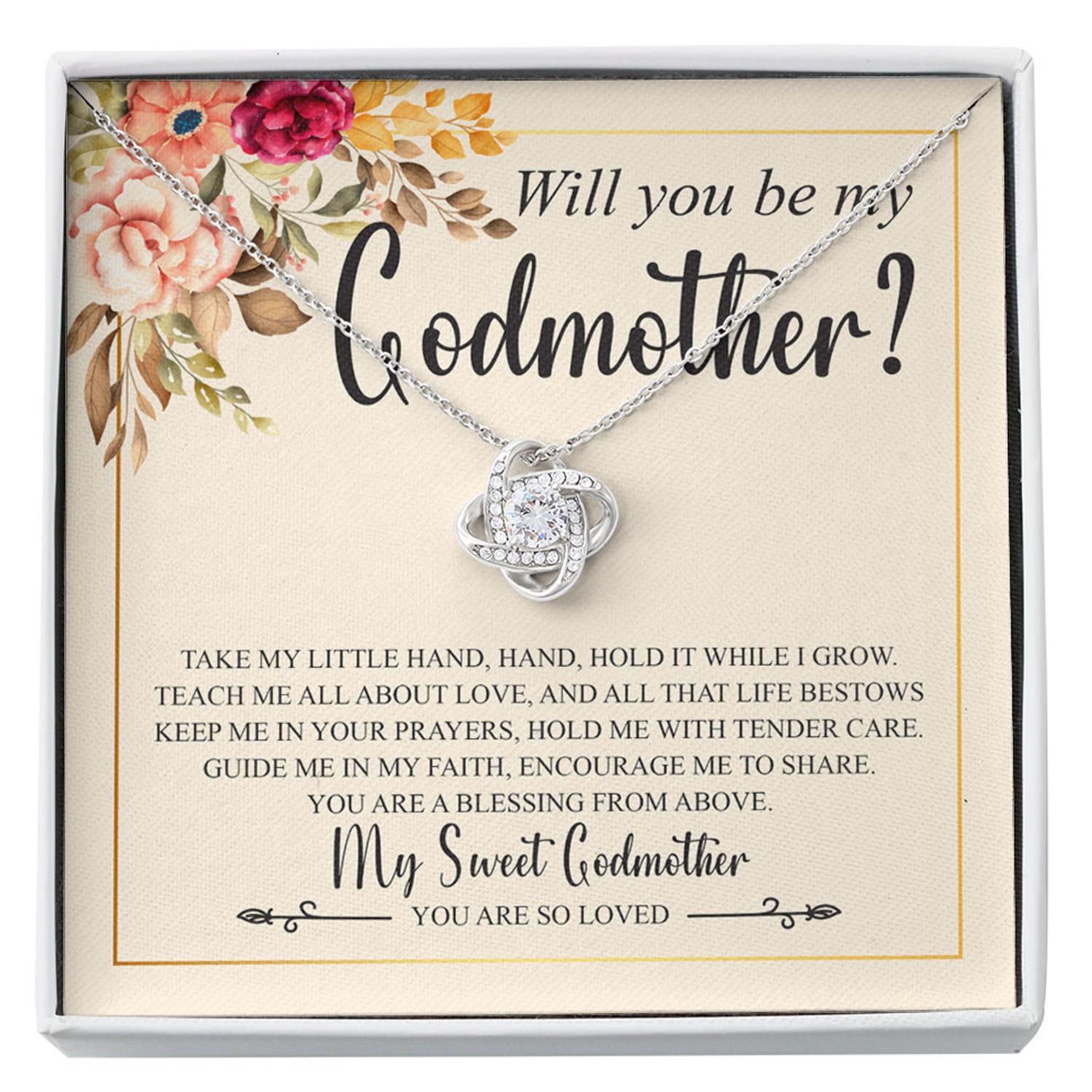 Godmother Necklace, Godmother Proposal Necklace Gift, Will You Be My Godmother, Gift For Godmother Custom Necklace