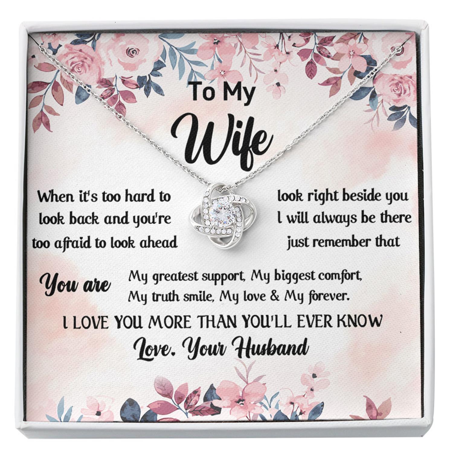 Wife Necklace, To My Wife Necklace Gift - You Are My Greatest Support Custom Necklace