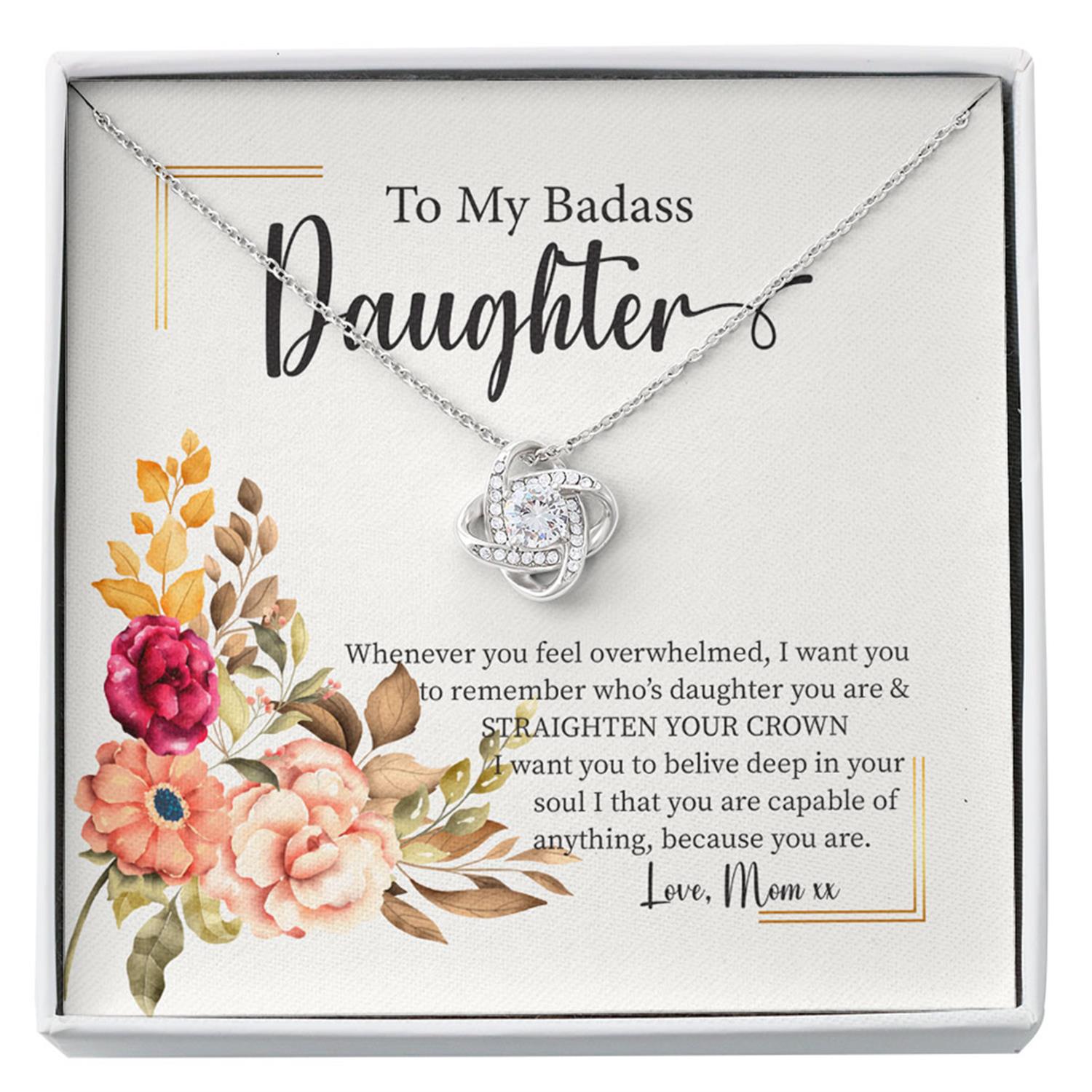 Daughter Necklace, To My Badass Daughter Necklace, Mother Daughter Necklace, Gift For Daughter From Mom Custom Necklace