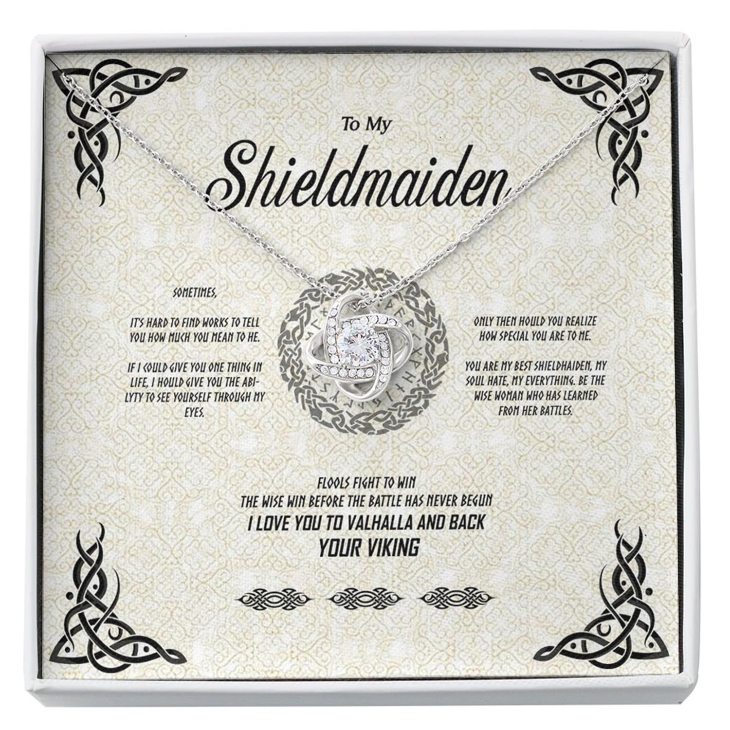Girlfriend Necklace, Wife Necklace, To My Shieldmaiden Necklace Gift - Love, Your Viking , Girlfriend, Fiance, Future Wife Custom Necklace