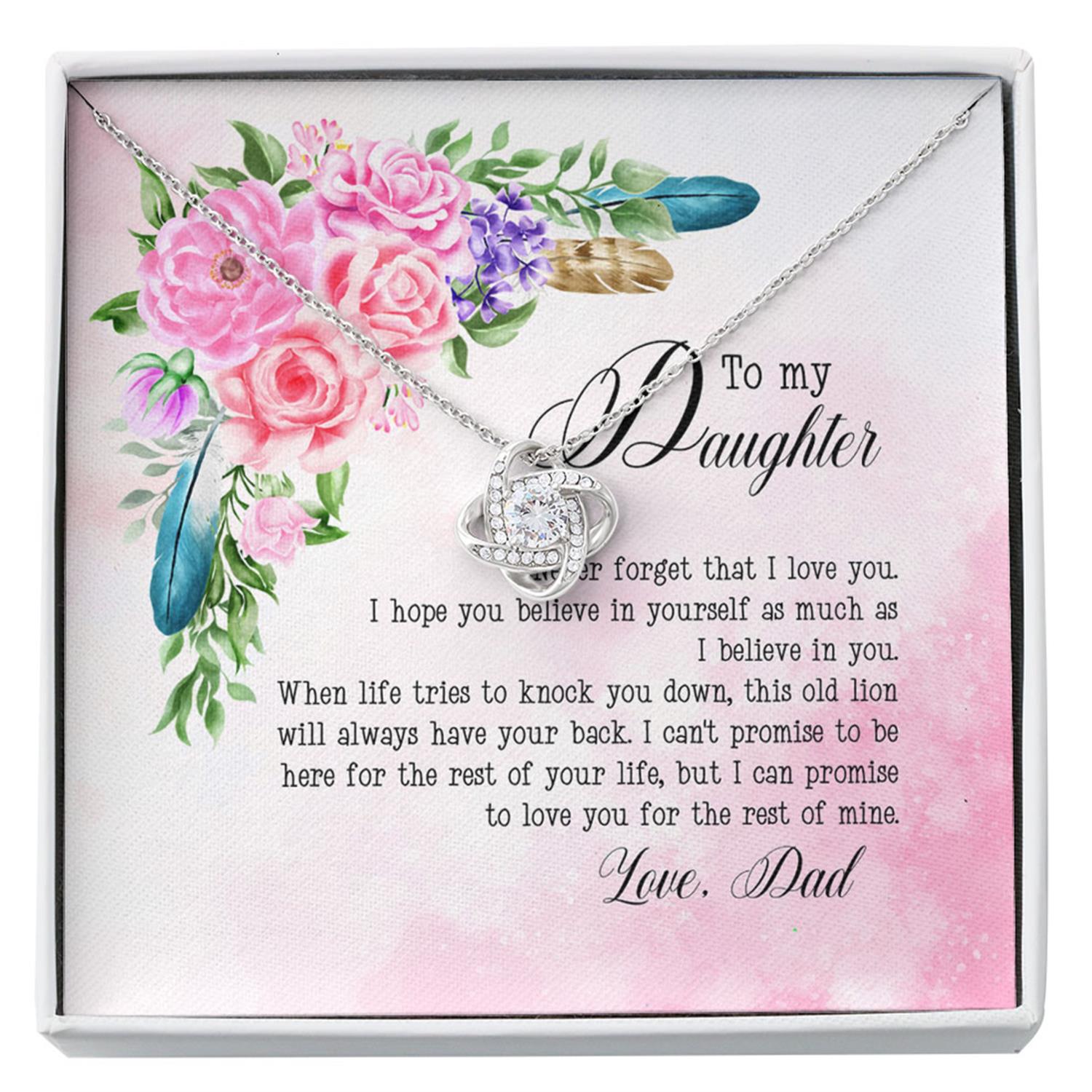 Daughter Necklace, To My Daughter Gift Necklace - Gift For Daughter From Dad Custom Necklace